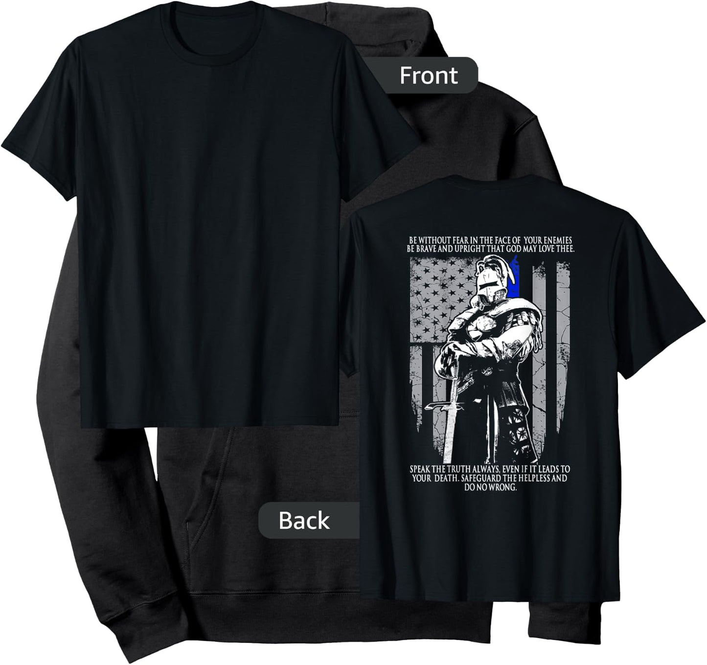 Be Without Fear In The Face Of Your Enemies Crusader Hoodie - Hoodie | Black