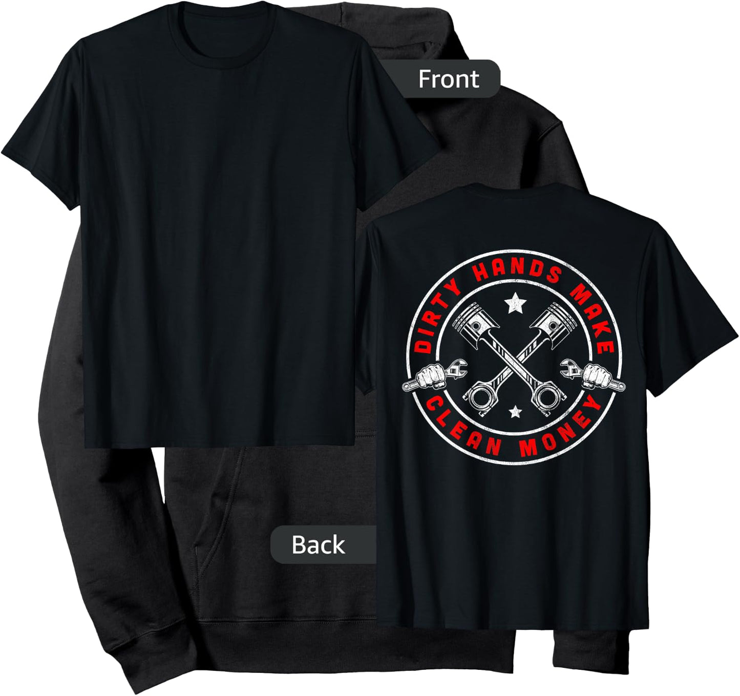 My Hands May Be Dirty But My Money Is Clean Mechanic Repair Hoodie - Hoodie | Black