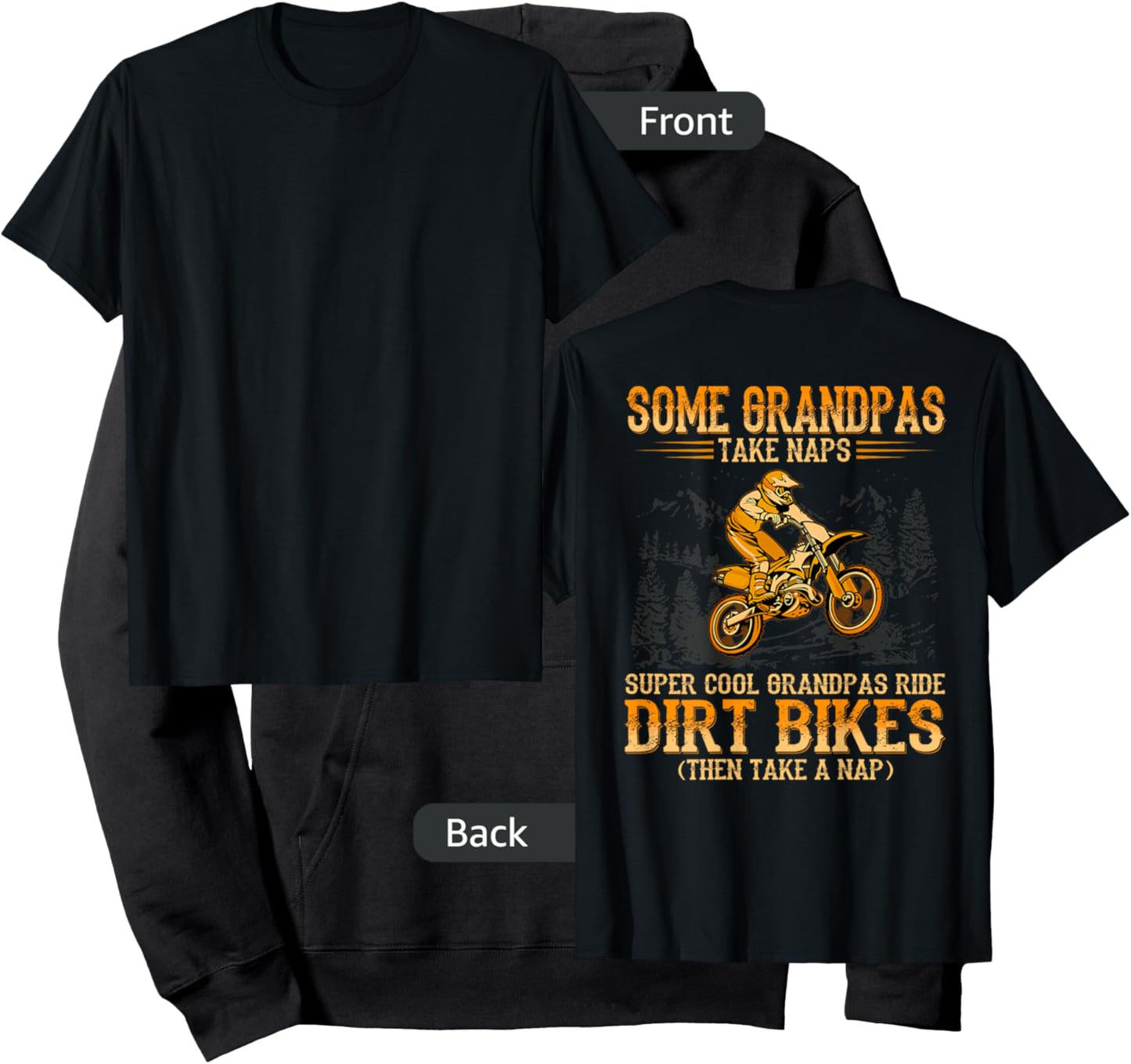 Some Grandpas take naps supper cool Grandpas ride Dirt Bikes Hoodie - Hoodie | Black