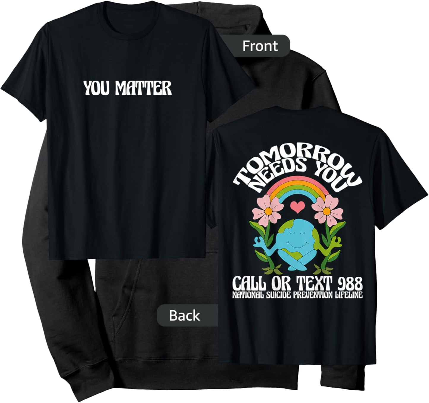 Retro Tomorrow Needs You 988 Suicide Prevention Awareness Hoodie - Hoodie | Black