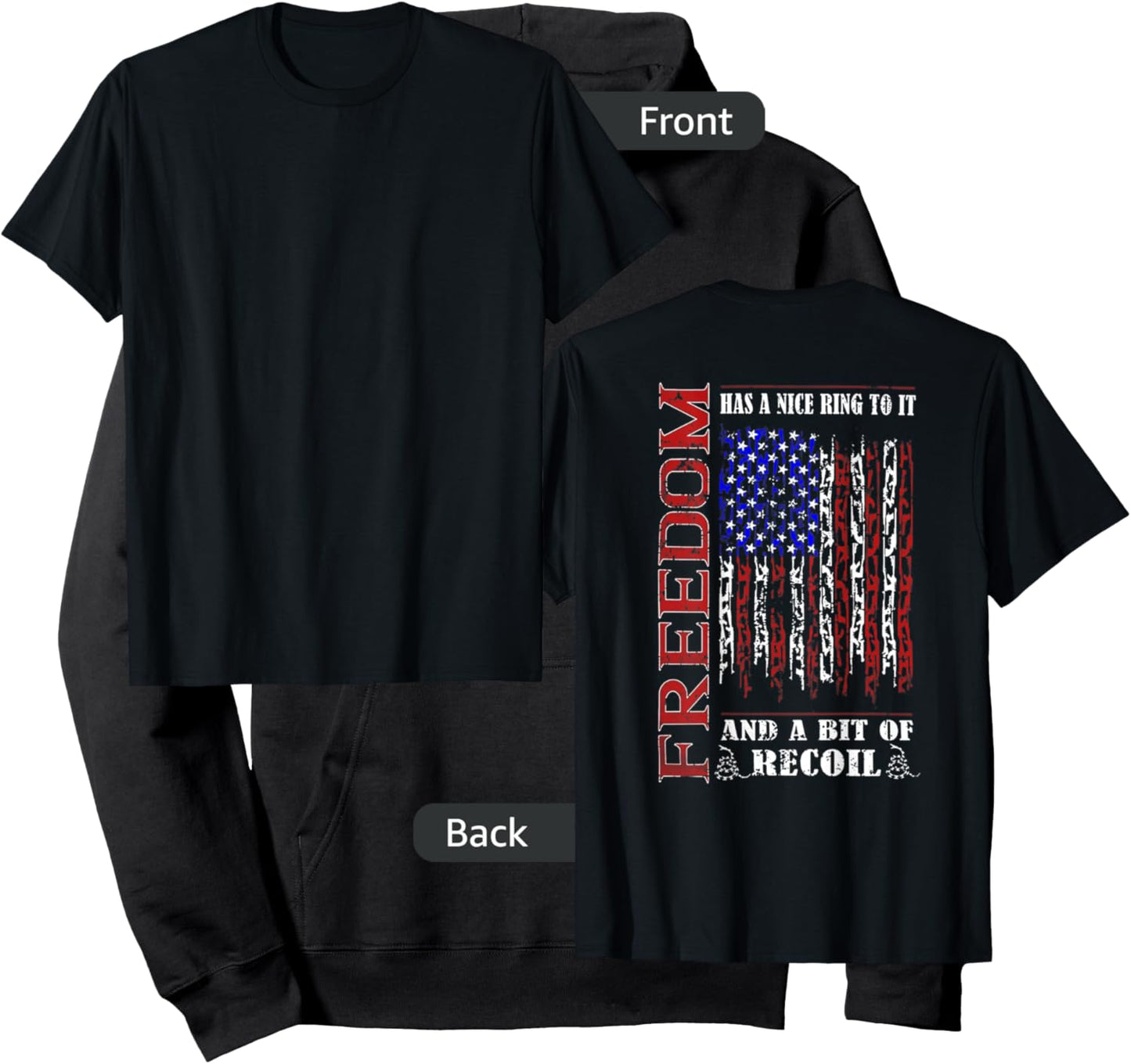 Freedom Has a Nice Ring to it (on Back) Hoodie - Hoodie | Black