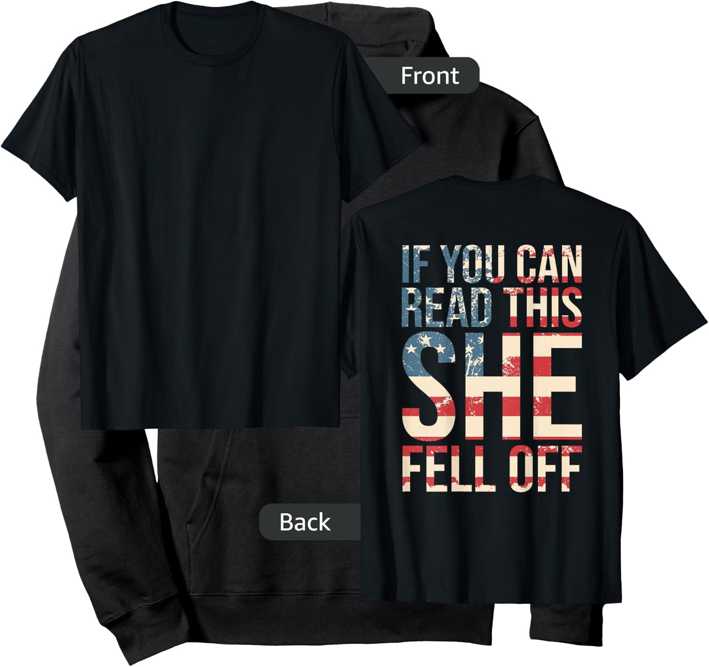 Funny If You Can Read This She Fell Off Biker Motorcycle Hoodie - Hoodie | Black