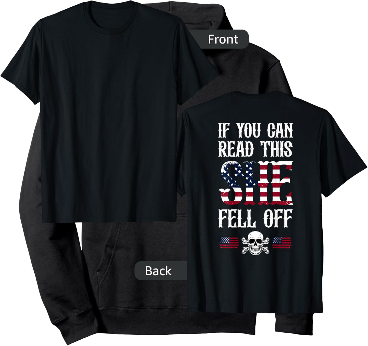 If You Can Read This She Fell Off Biker Motorcycle Hoodie - Hoodie | Black