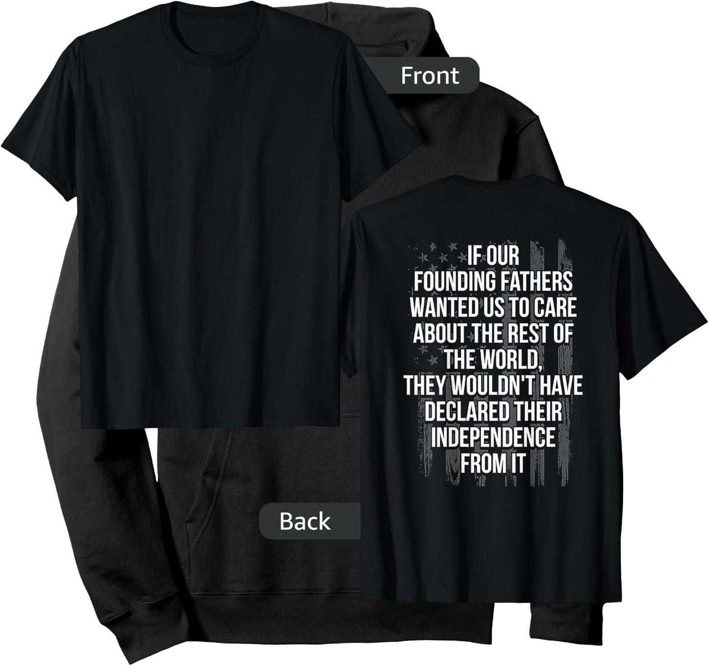 If Your Founding Fathers Wanted Us To Care About (on back) Hoodie - Hoodie | Black