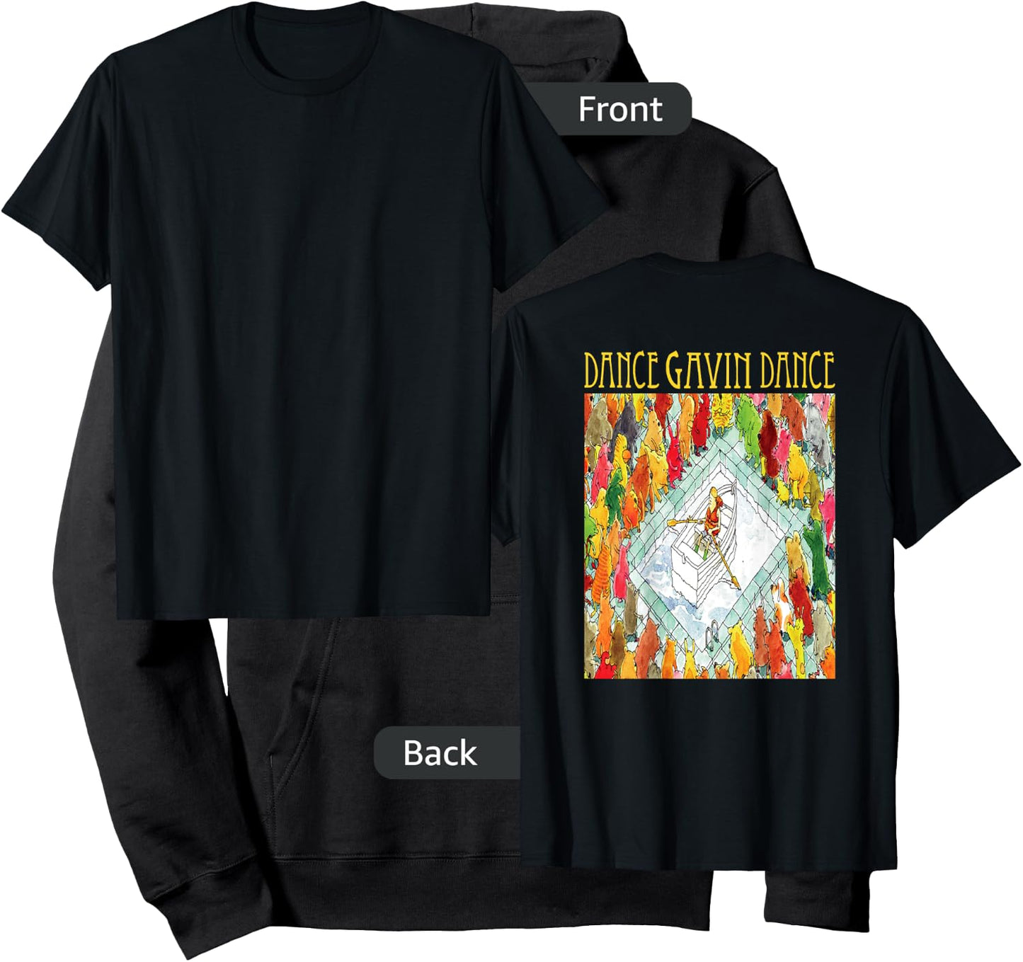 Dance Gavin Dance merch - Dance Gavin Dance - DESIGN ON BACK Hoodie - Hoodie | Black