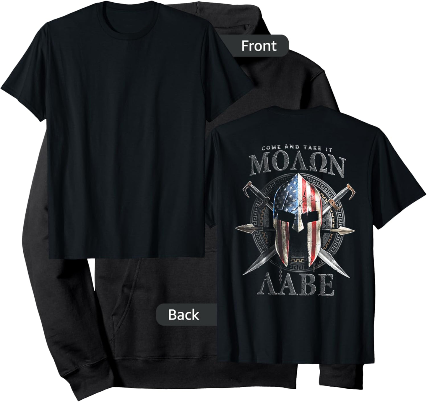 Come and Take It Molon Labe 2nd Amendment (on Back) Hoodie - Hoodie | Black