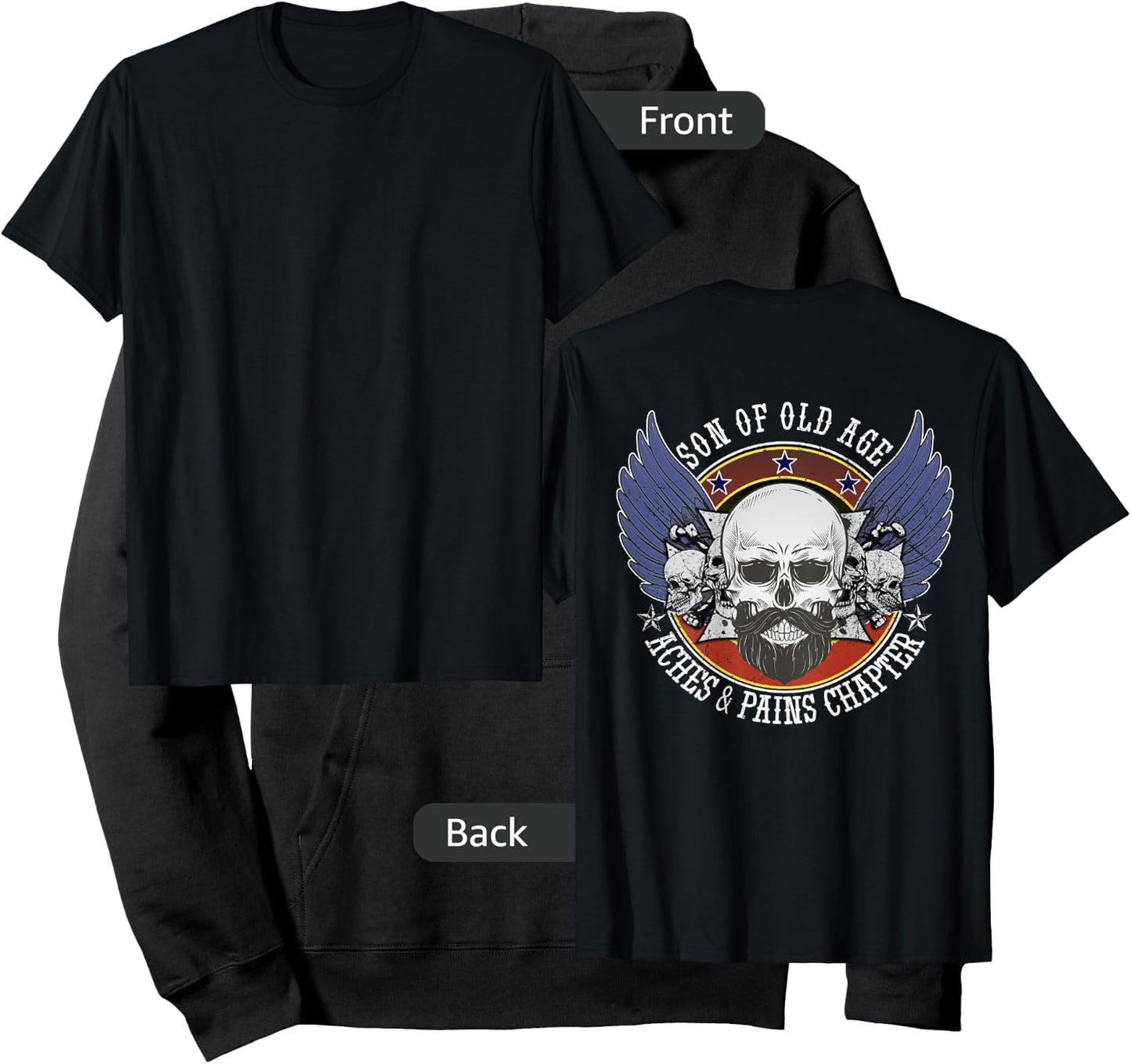 Sons Of Old Age Aches And Pains Chapter Funny biker Hoodie - Hoodie | Black