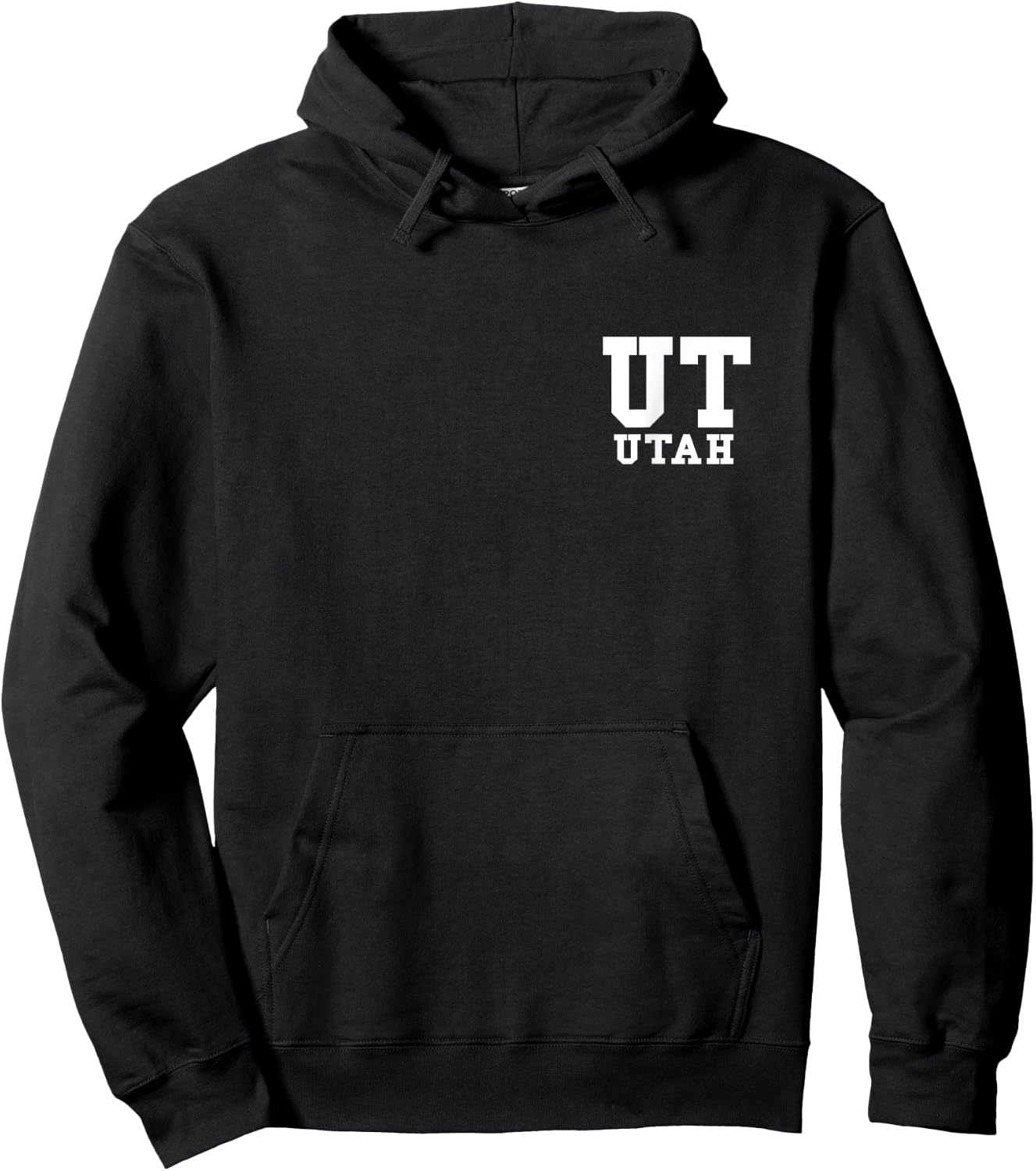 Utah - UT - Minimalistic Pocket Design - Classic Hoodie - Hoodie | Black