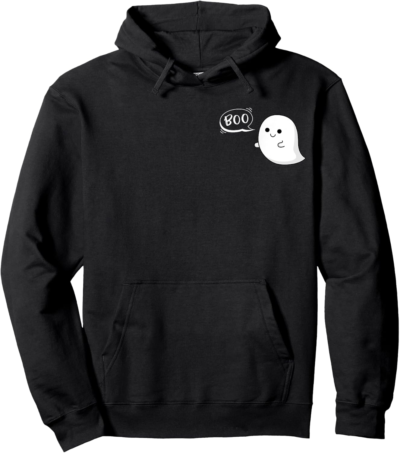 Flying Ghost Boo Halloween Cute Costume Kids Toddler Adult Hoodie - Hoodie | Black