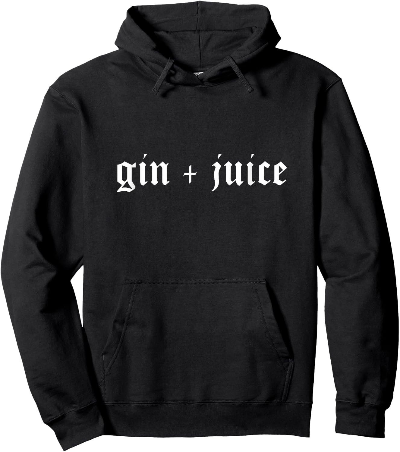 Fo' Shizzle Gin + Juice Funny Sarcastic Novelty Gangster Rap Hoodie - Hoodie | Black