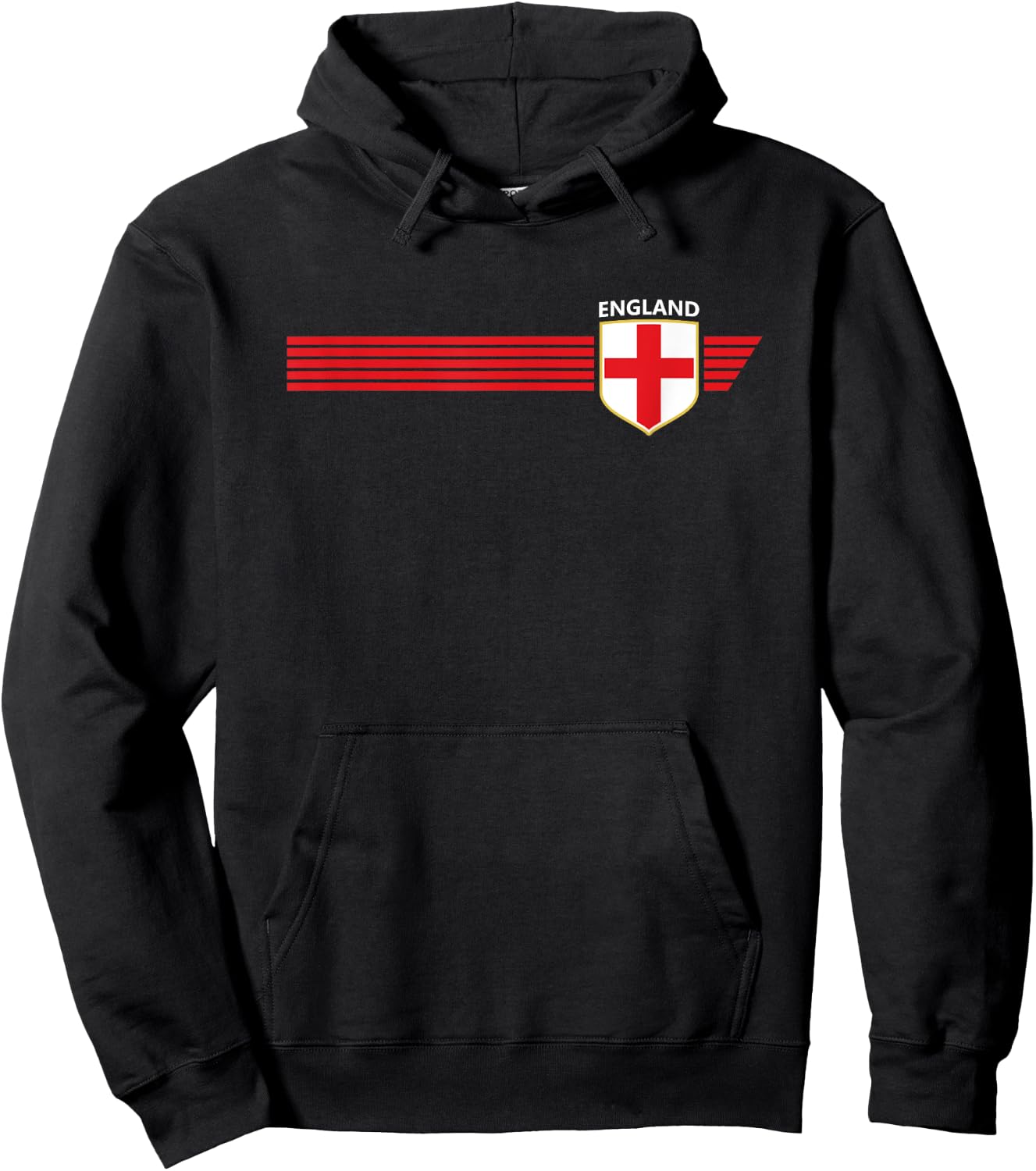 Vintage England Flag Shirt English Crest Great Britain UK Hoodie - Hoodie | Black