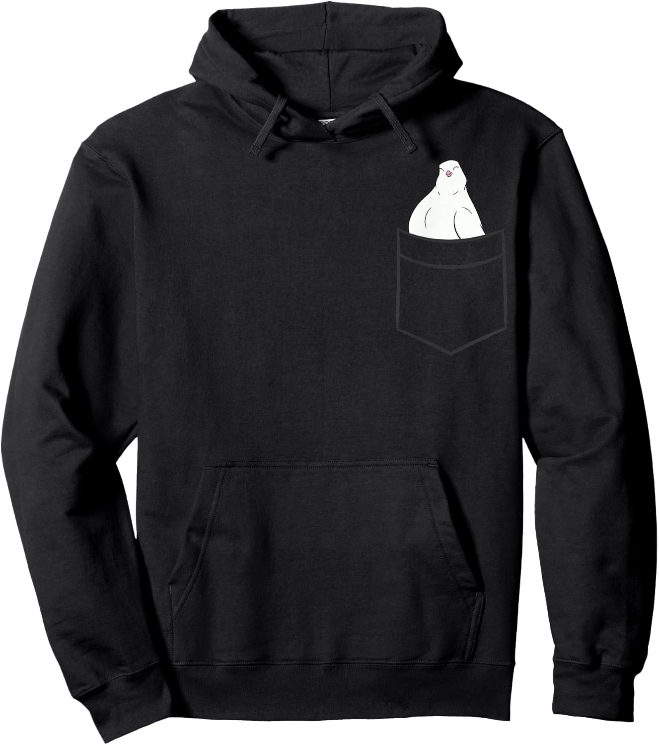 Dove Bird In The Pocket Cute Pocket Dove Hoodie - Hoodie | Black