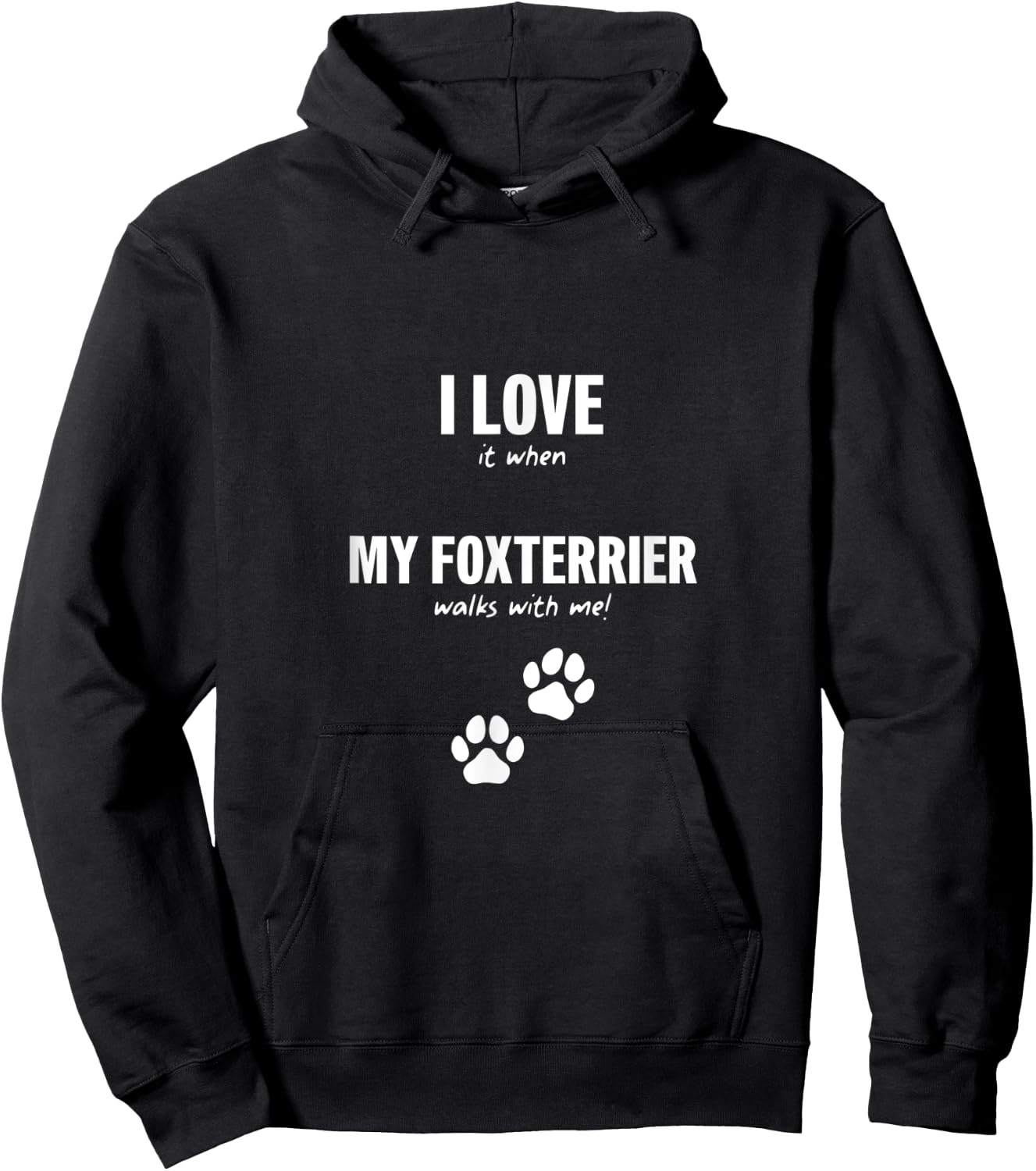 I love (it, if) my Fox Terrier... Hoodie - Hoodie | Black