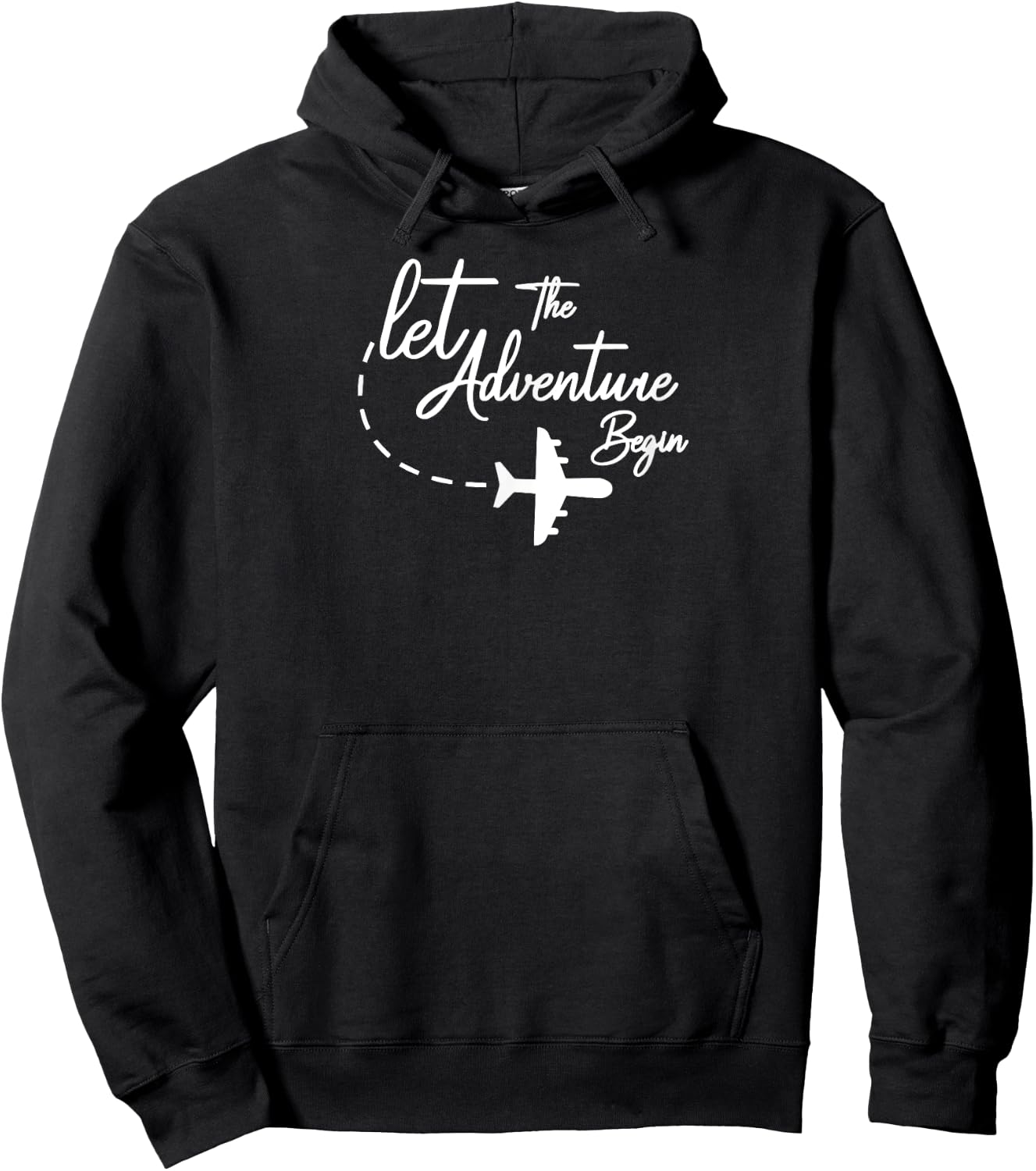 Let The Adventure Begin inspirational Airplane Travel Mode Hoodie - Hoodie | Black