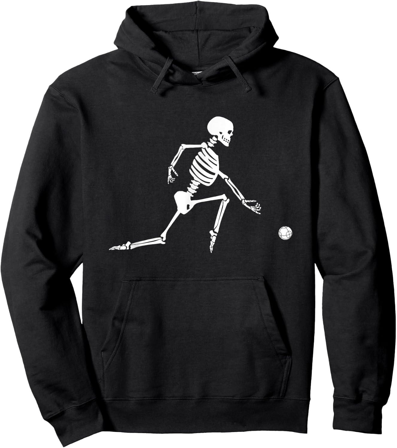 Skeleton Playing Bocce Ball - Bocce Ball Halloween Hoodie - Hoodie | Black