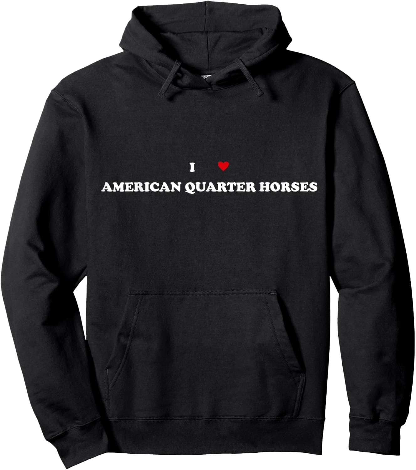 I Heart Breed - Horse I Love American Quarter Horse Hoodie - Hoodie | Black