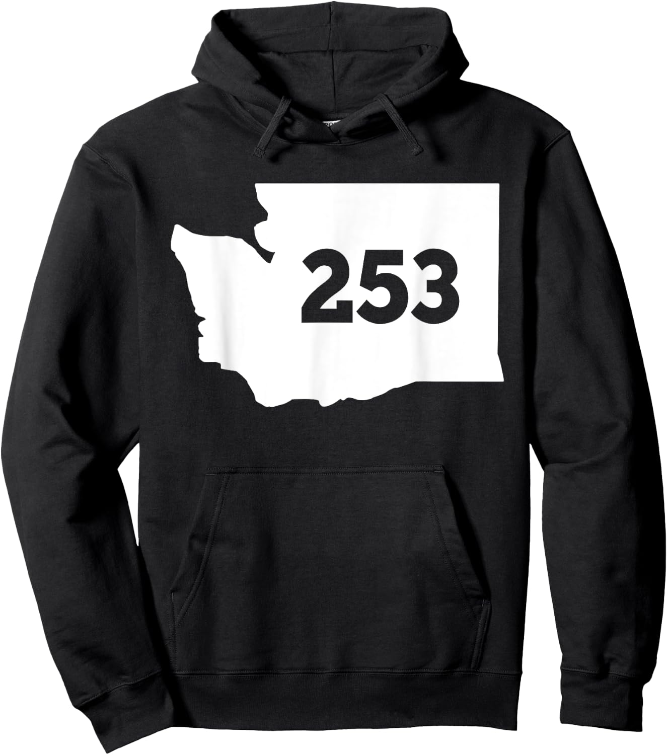 Washington 253 Area Code Hoodie - Hoodie | Black