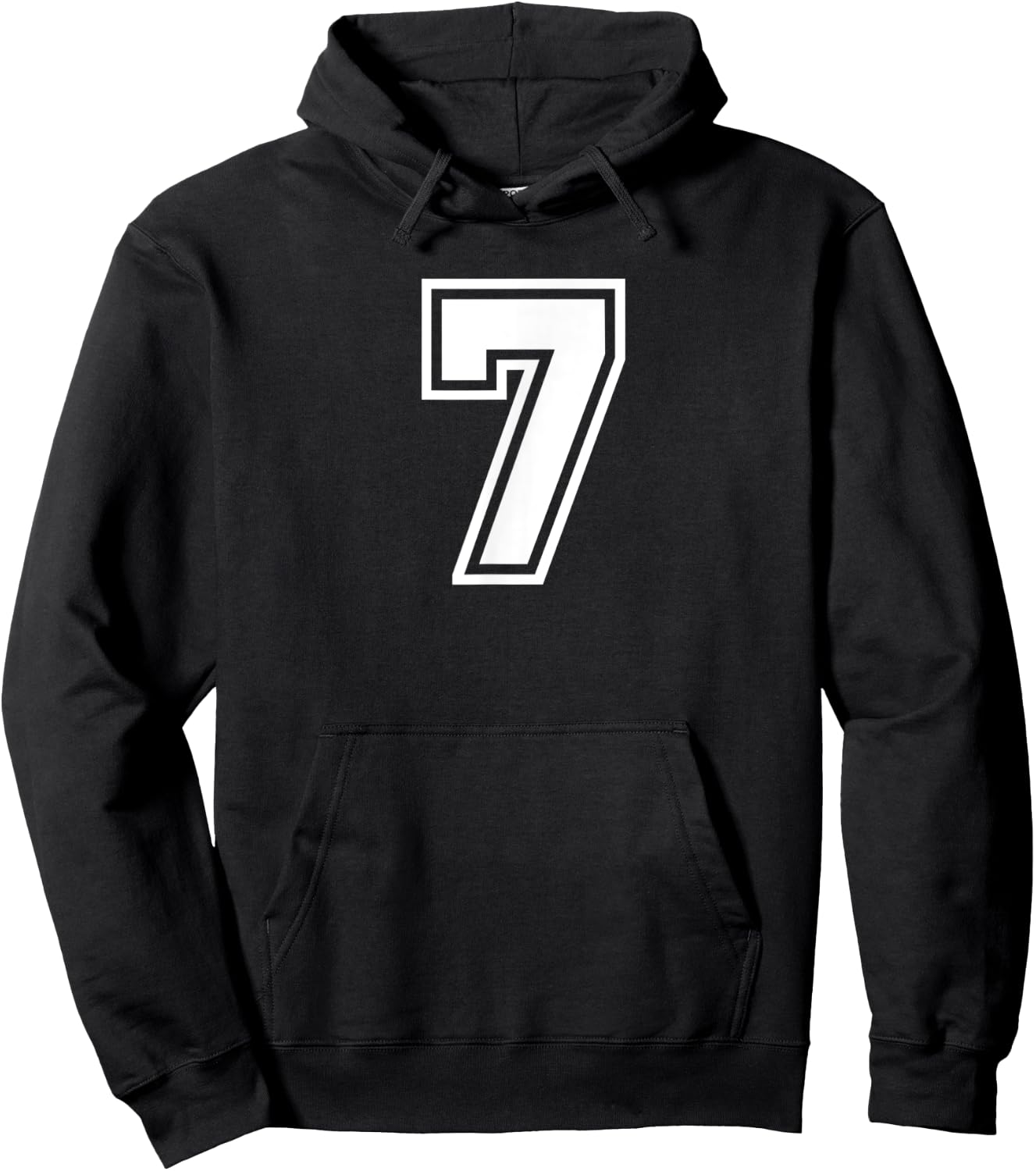 Number #7 Seven Sports Jersey Lucky Favorite Number Hoodie - Hoodie | Black