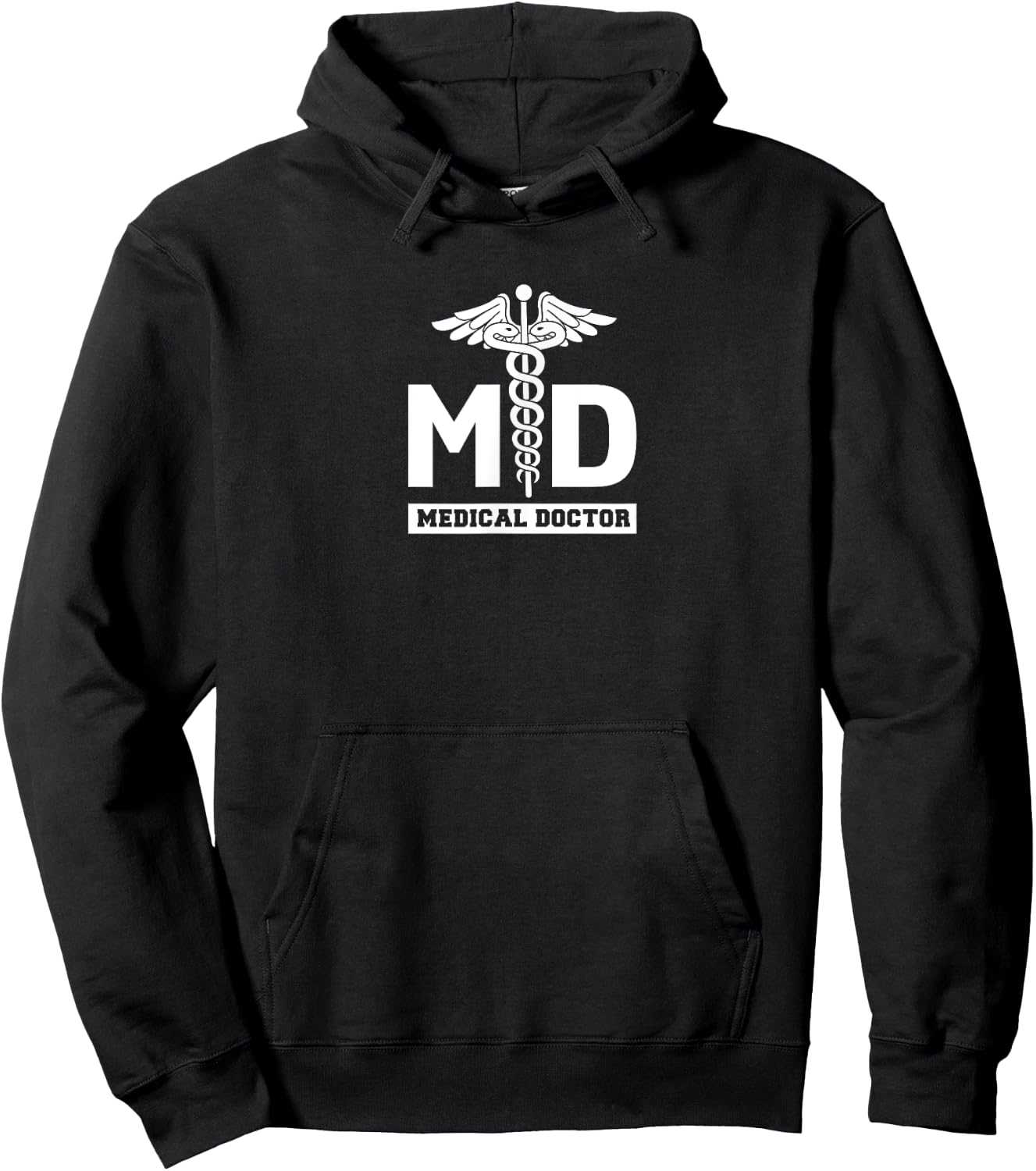 M.D. Medical Doctor Hospital Staff MD Uniform Hoodie - Hoodie | Black