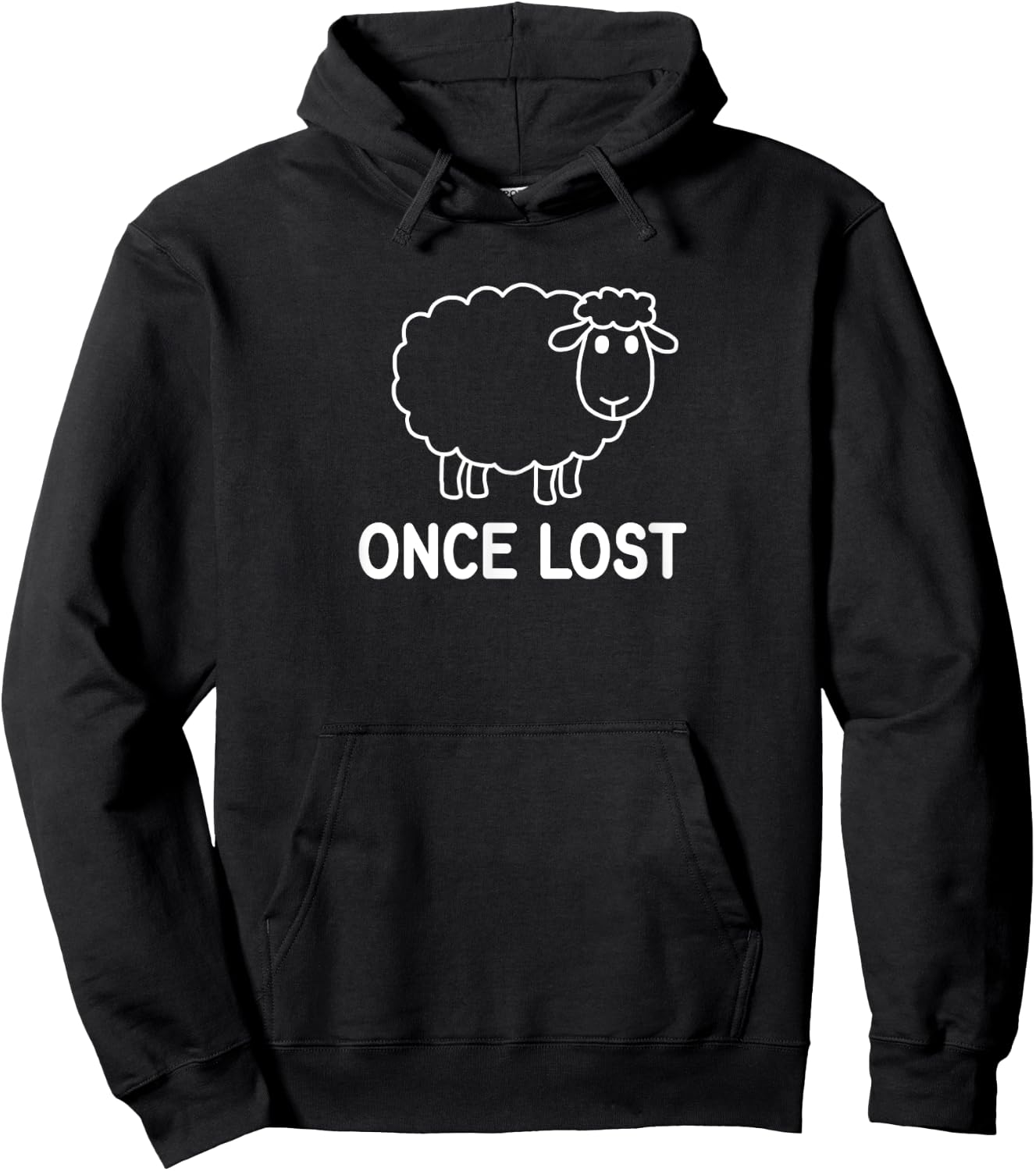 Sheep, Once Lost, Faith, Christian, Life Quotes Hoodie - Hoodie | Black