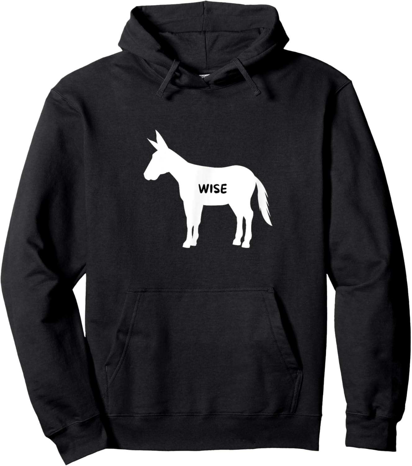 Fresh Volleyball Funny Sarcastic Wise Donkey Lovers Hoodie - Hoodie | Black
