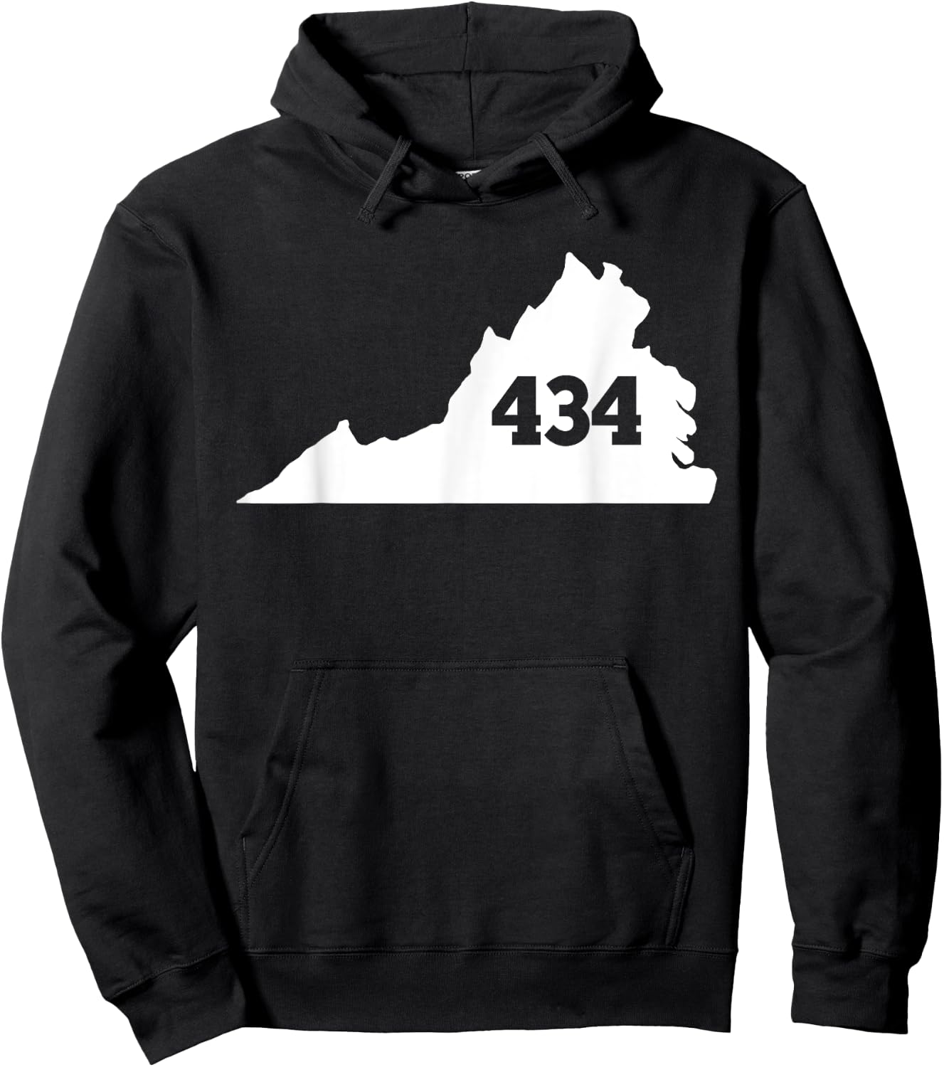 Virginia 434 Area Code Hoodie - Hoodie | Black