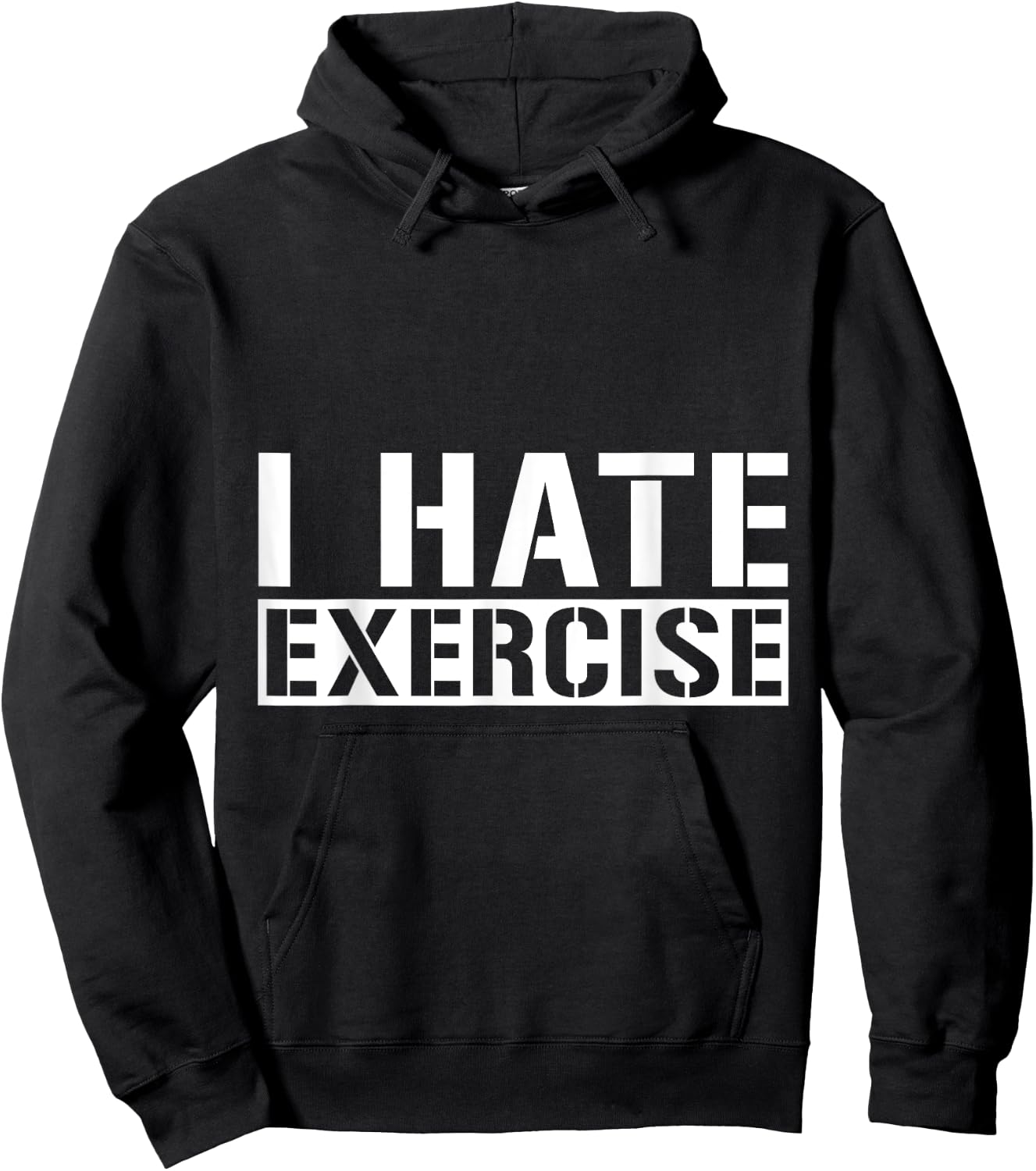 I Hate Exercise Hoodie - Hoodie | Black