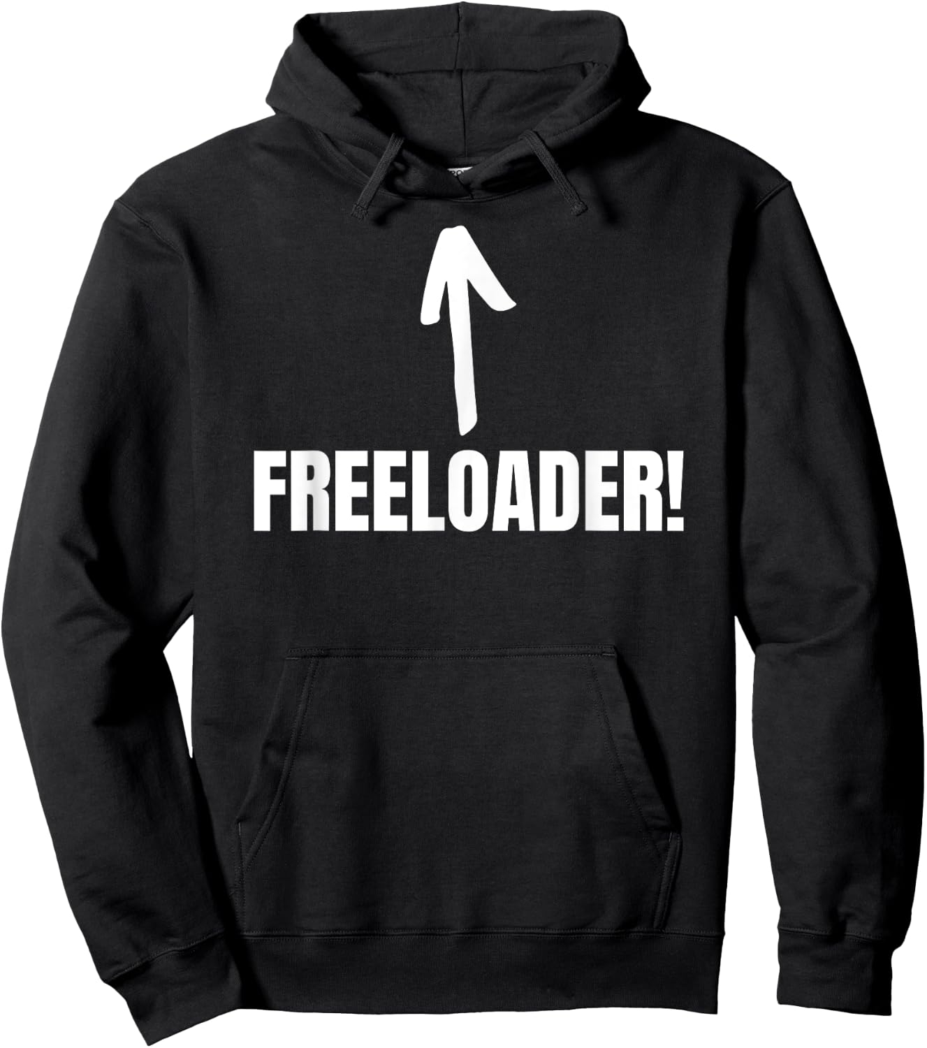 Certified Freeloader Funny Bum, Lazy, Moocher Hoodie - Hoodie | Black
