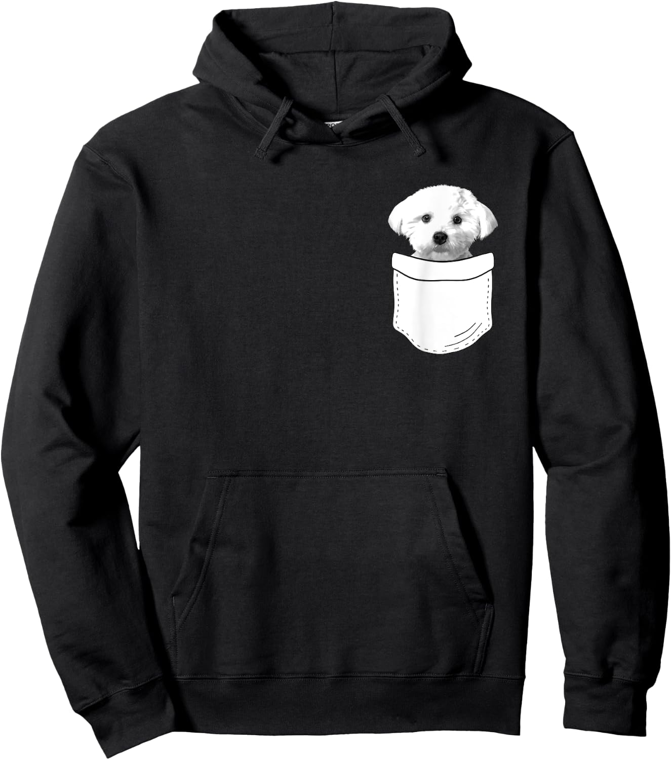 Cool Maltese Art Women Dog In A Pocket Dog Trainer Hoodie - Hoodie | Black