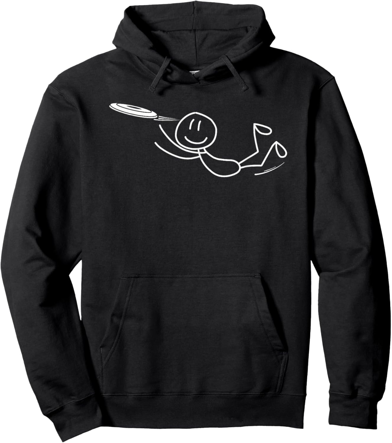 Frisbee Stickman Disc Golf Funny Ultimate Frisbee Game Hoodie - Hoodie | Black