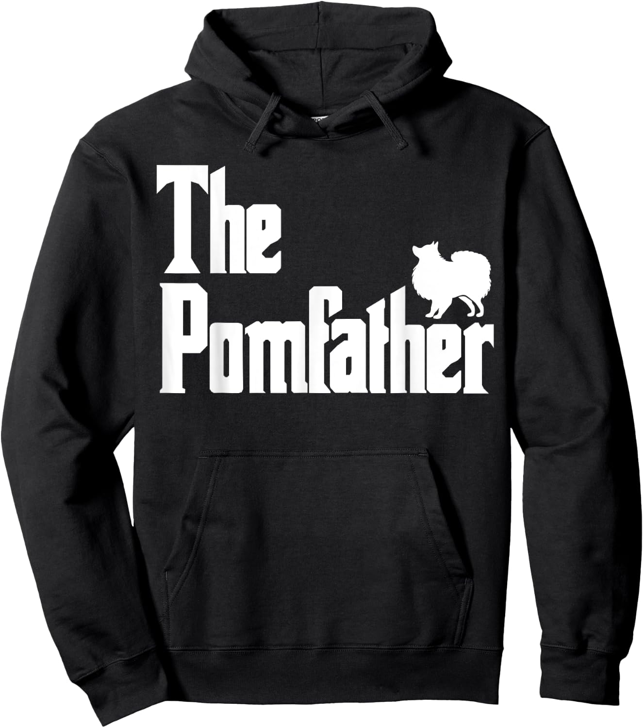 The PomFather Funny Pomeranian Dog Dad Shirt Men Gifts Hoodie - Hoodie | Black