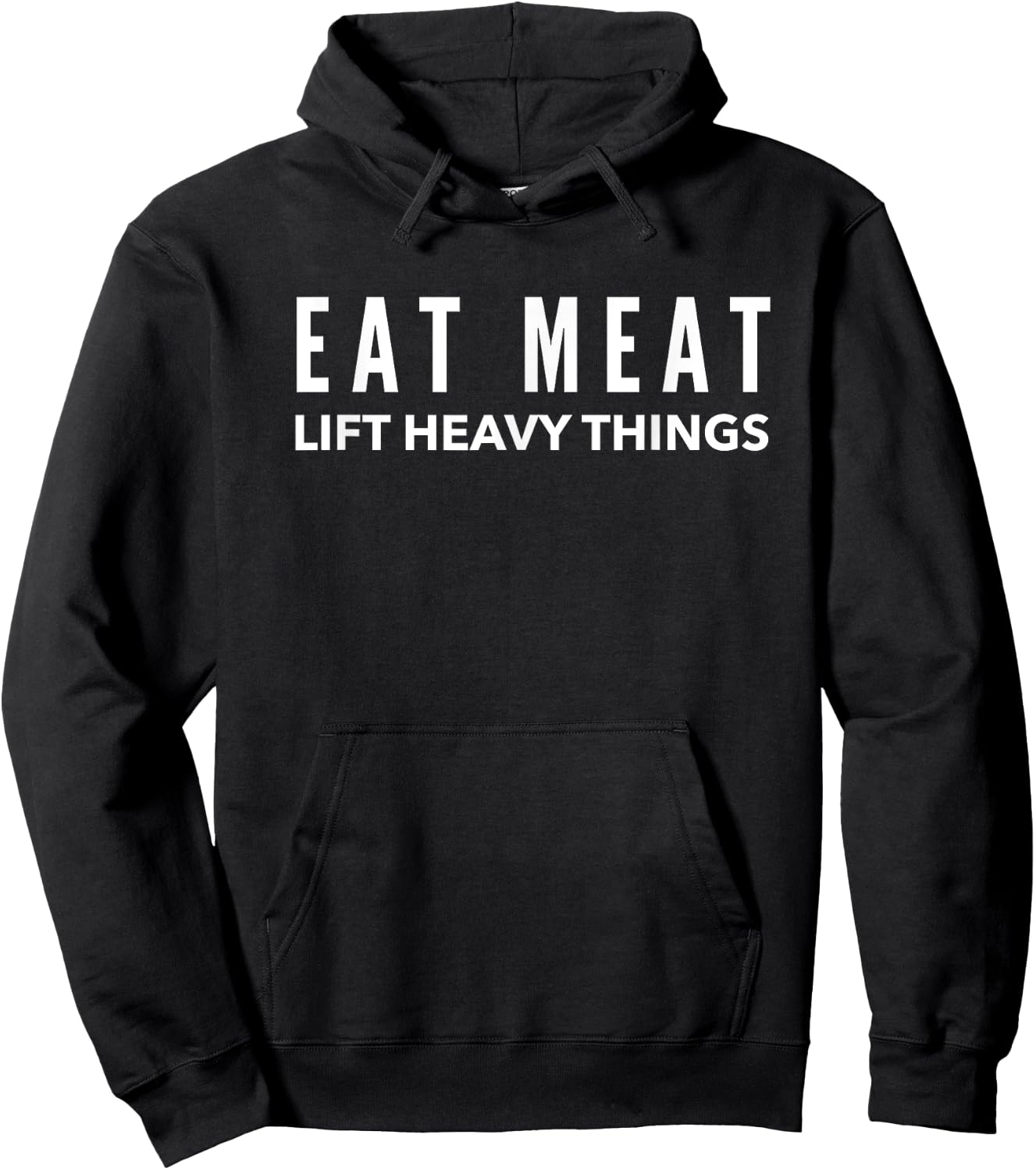 Eat Meat Lift Heavy Things Carnivore Weight Lifter Hoodie - Hoodie | Black