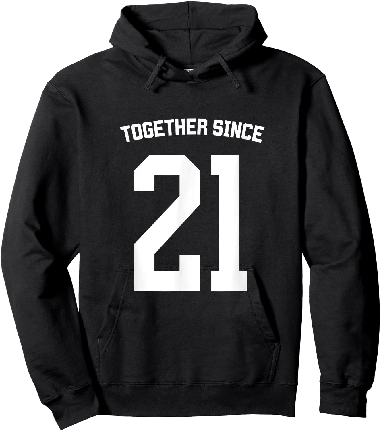 Together Since 2021 Engagement Married Friends Couples Retro Hoodie - Hoodie | Black