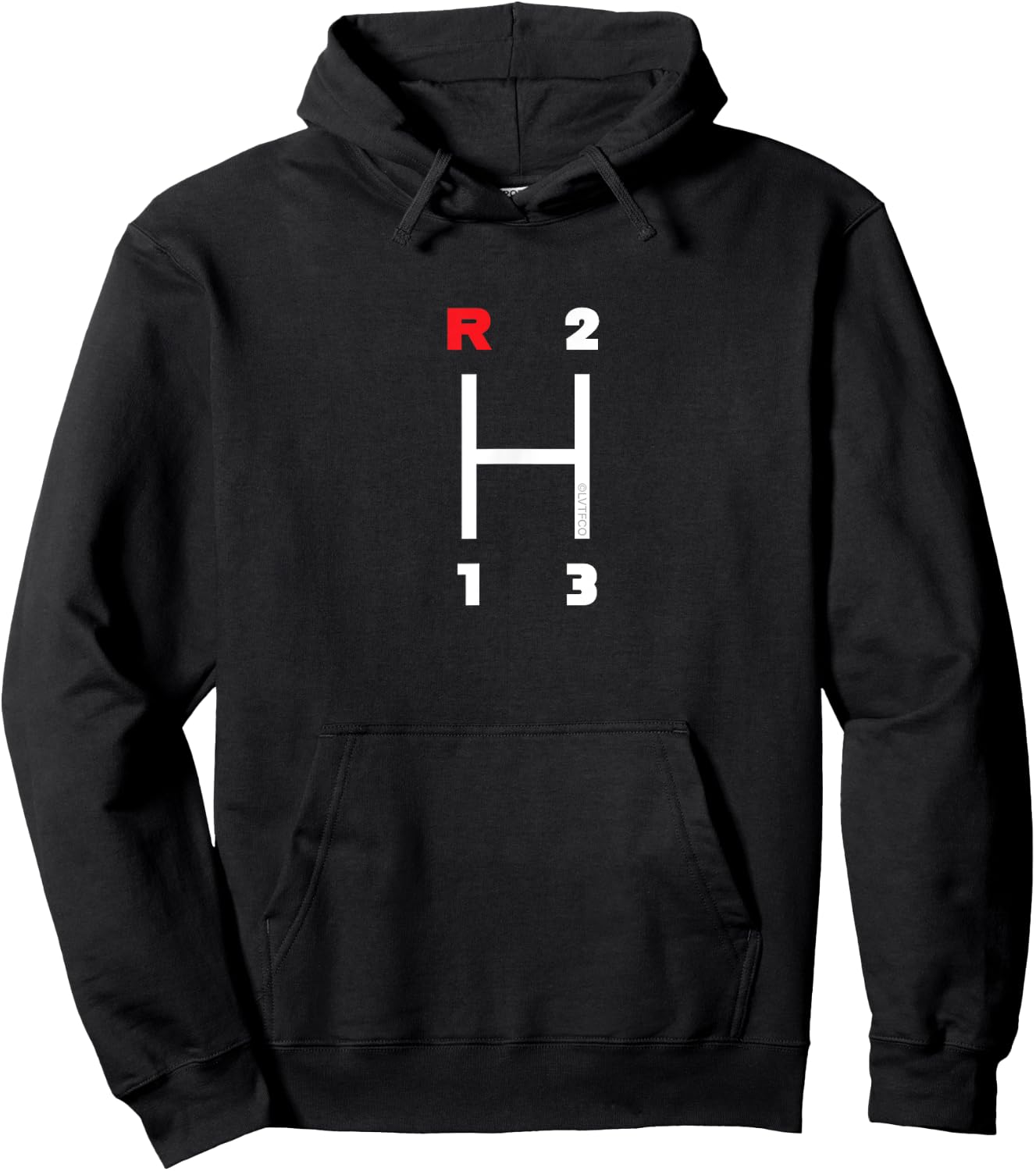 Car Gear Shifter Pattern Manual Transmission (3 Speed) Hoodie - Hoodie | Black
