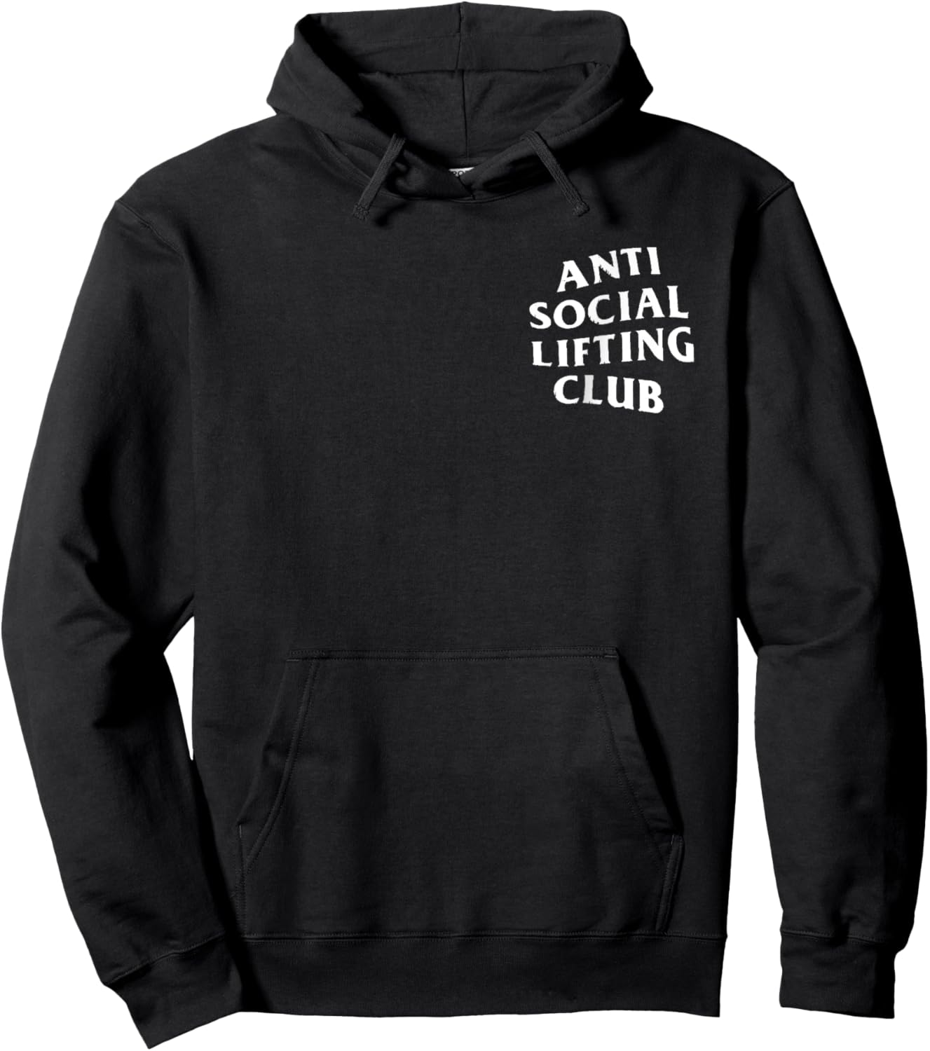 Club de elevación anti social: logotipo blanco Hoodie - Hoodie | Black