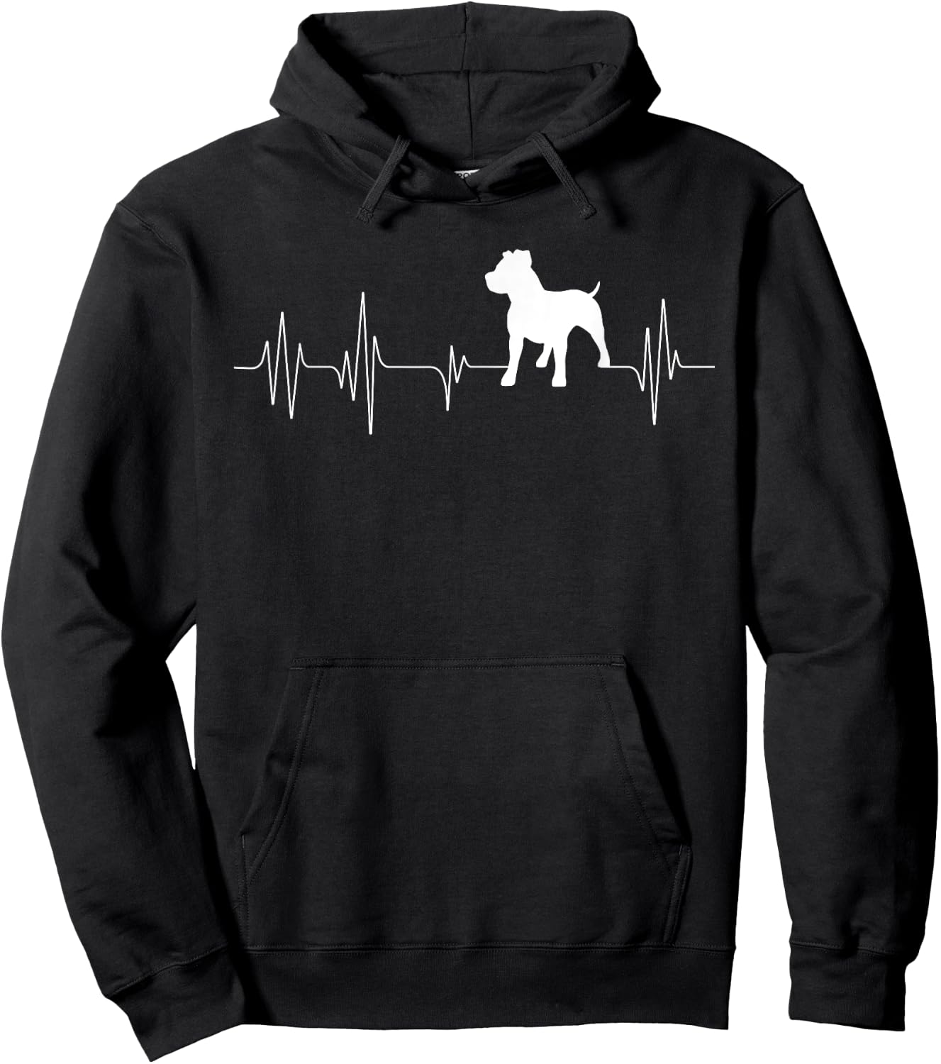 Pitbull Heartbeat - Pet Trainer Canine Lover Dog Lover Men Women Kids Hoodie - Hoodie | Black
