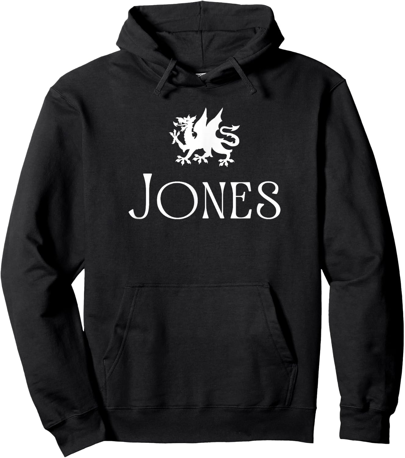 Jones Surname Welsh Family Name Wales Heraldic Dragon Hoodie - Hoodie | Black