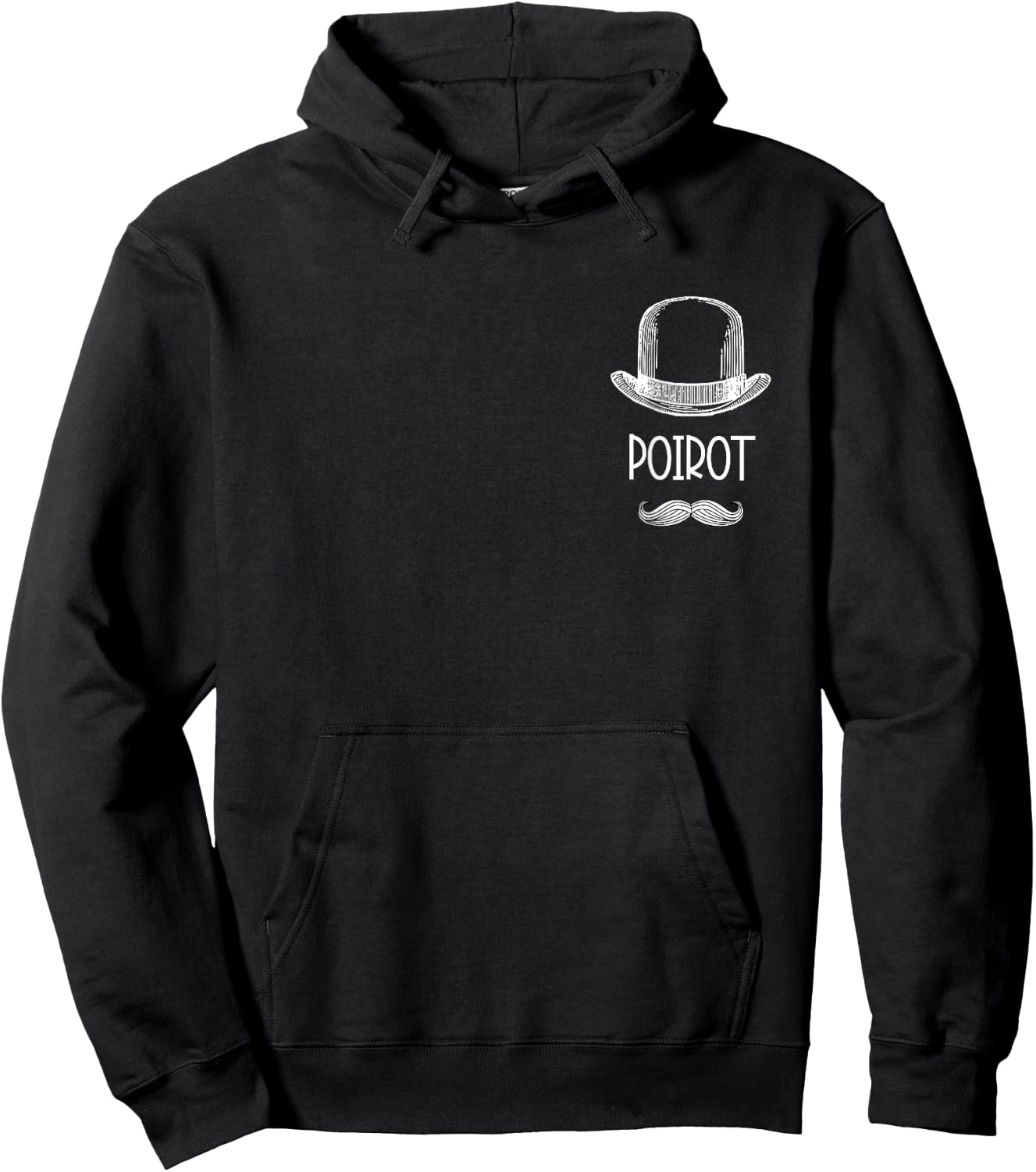 Poirot mustache hat Hoodie - Hoodie | Black