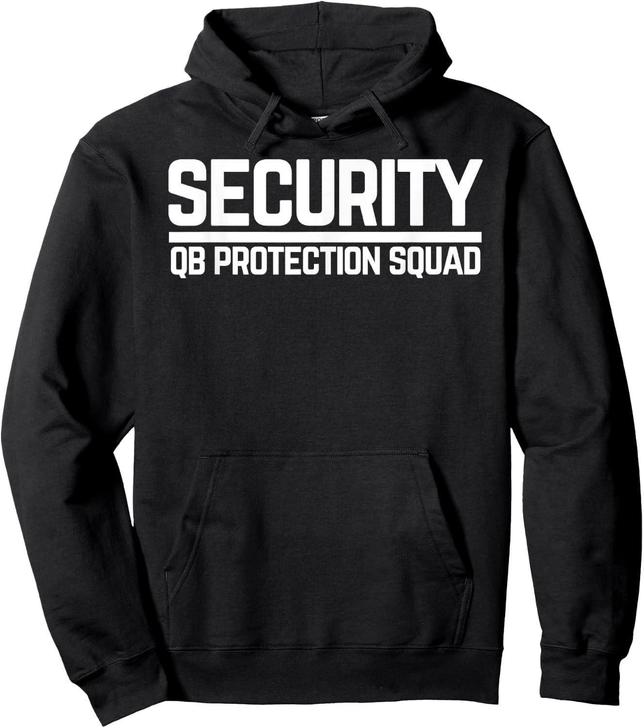 Security Quarterback QB Protection Squad Football OL Lineman Hoodie - Hoodie | Black
