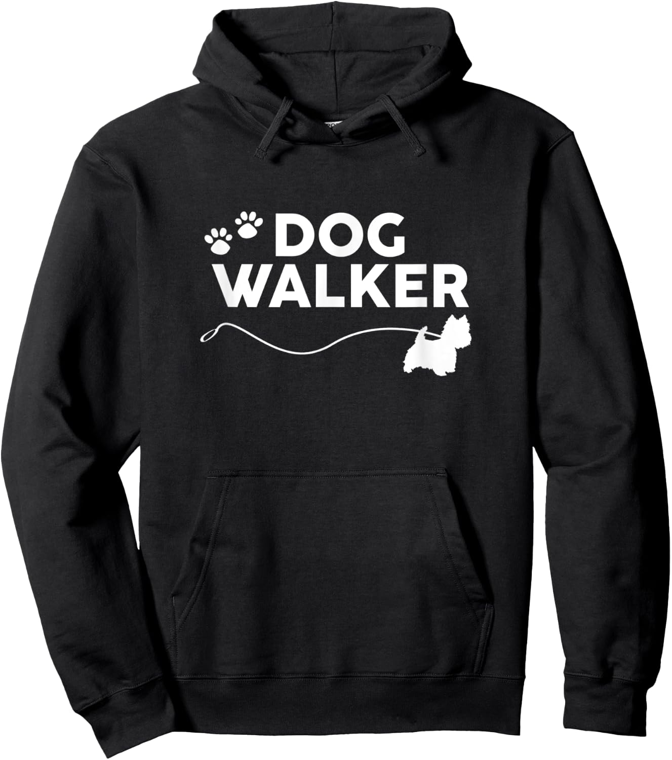 Westie Dog Walker Gifts Cute Dog Lover Walking Rescue Puppy Hoodie - Hoodie | Black