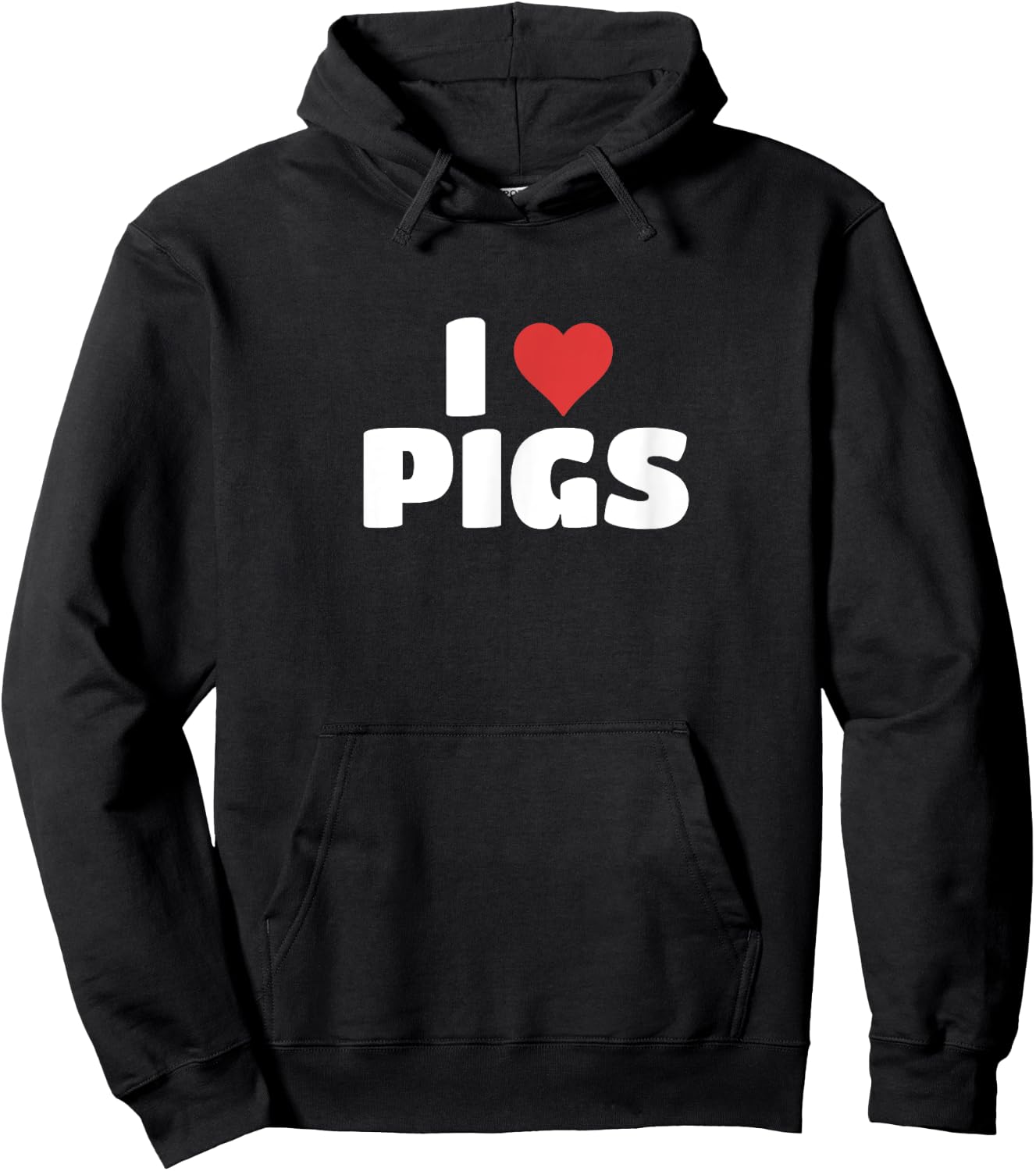I Love Pigs Hoodie - Hoodie | Black