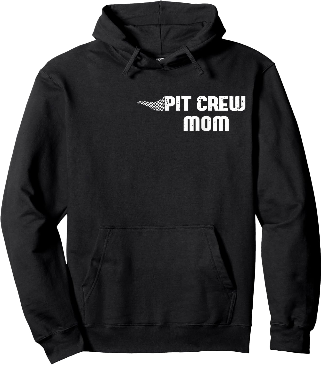 Pit Crew Mom Racing Car Family Matching Birthday Party Hoodie - Hoodie | Black