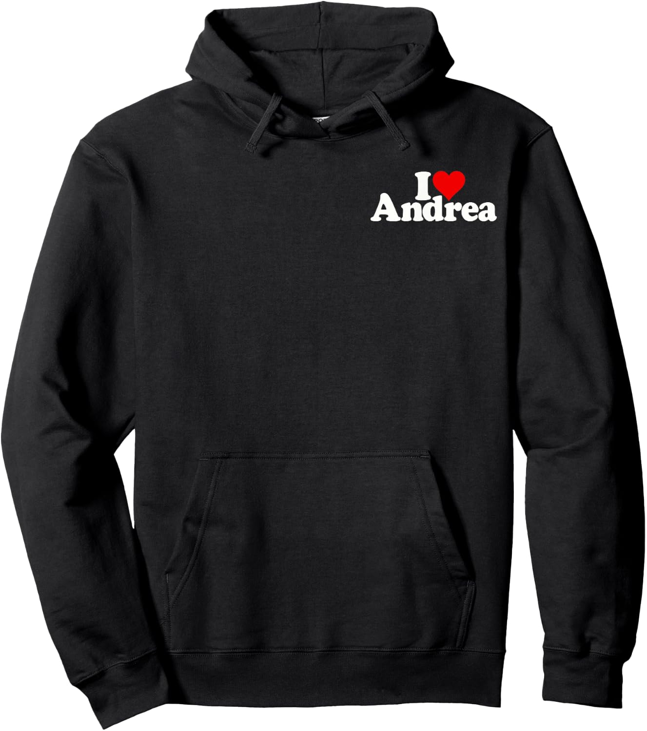 I Love Heart Andrea Hoodie - Hoodie | Black