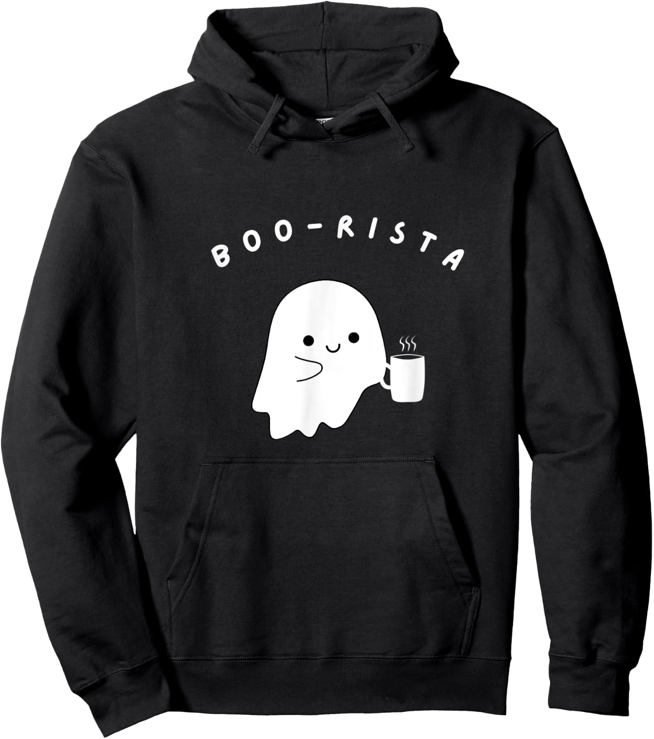 Funny Cute Coffee Barista Kawaii Ghost Boo-rister Hoodie - Hoodie | Black