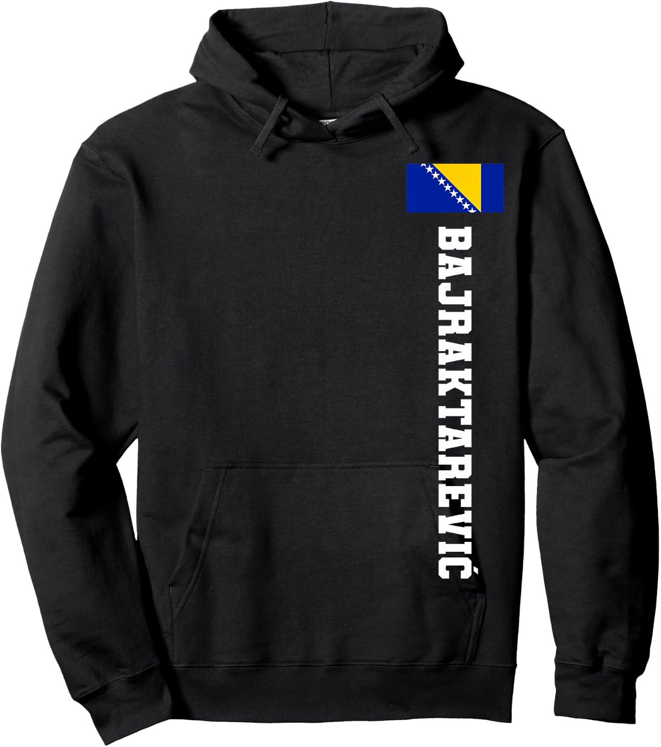 Bajraktarevic Bosnia Flag Last Name Coat Of Arm Emblem Crest Hoodie - Hoodie | Black