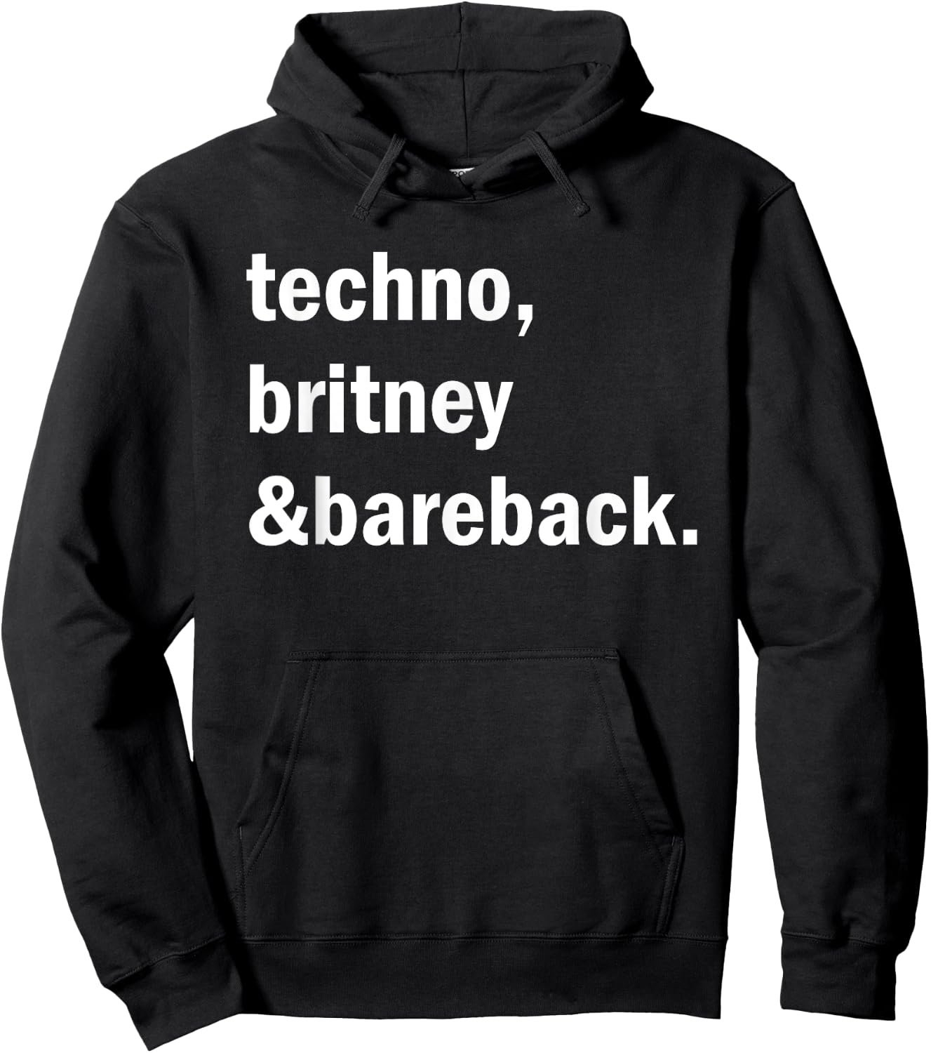 Techno, Britney & Bareback Hoodie - Hoodie | Black
