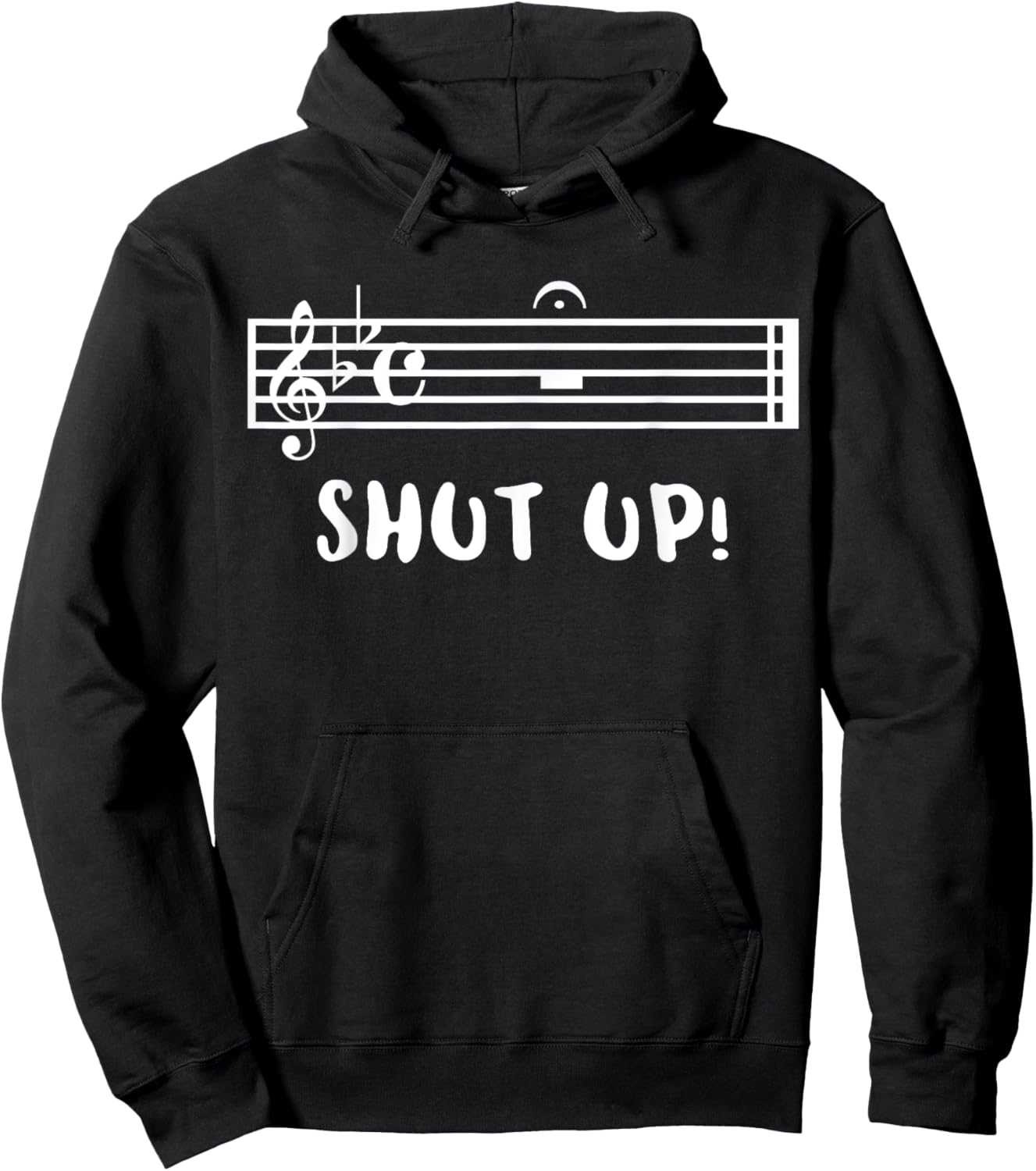Band Geek Shut Up Fermata Music Clever Musical Pun Hoodie - Hoodie | Black
