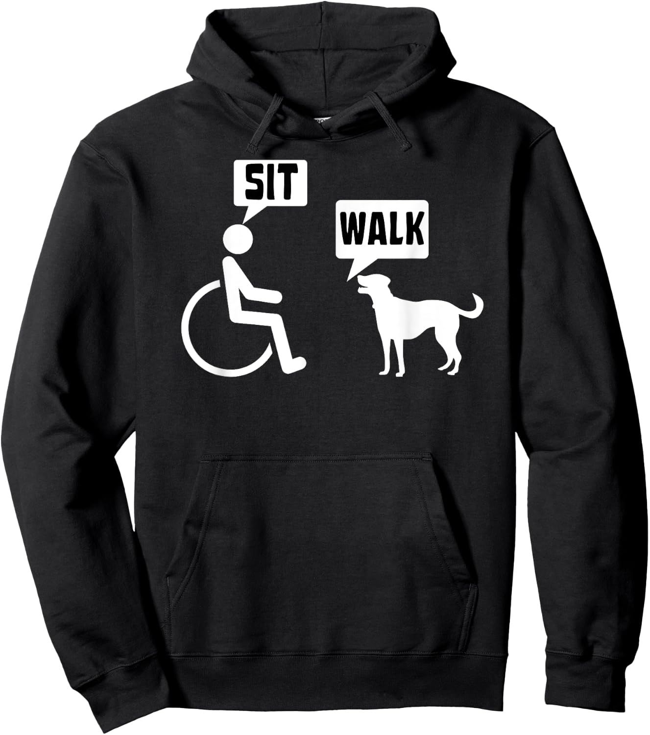 Funny Wheelchair Humor Joke for a Disability in a Wheelchair Hoodie - Hoodie | Black