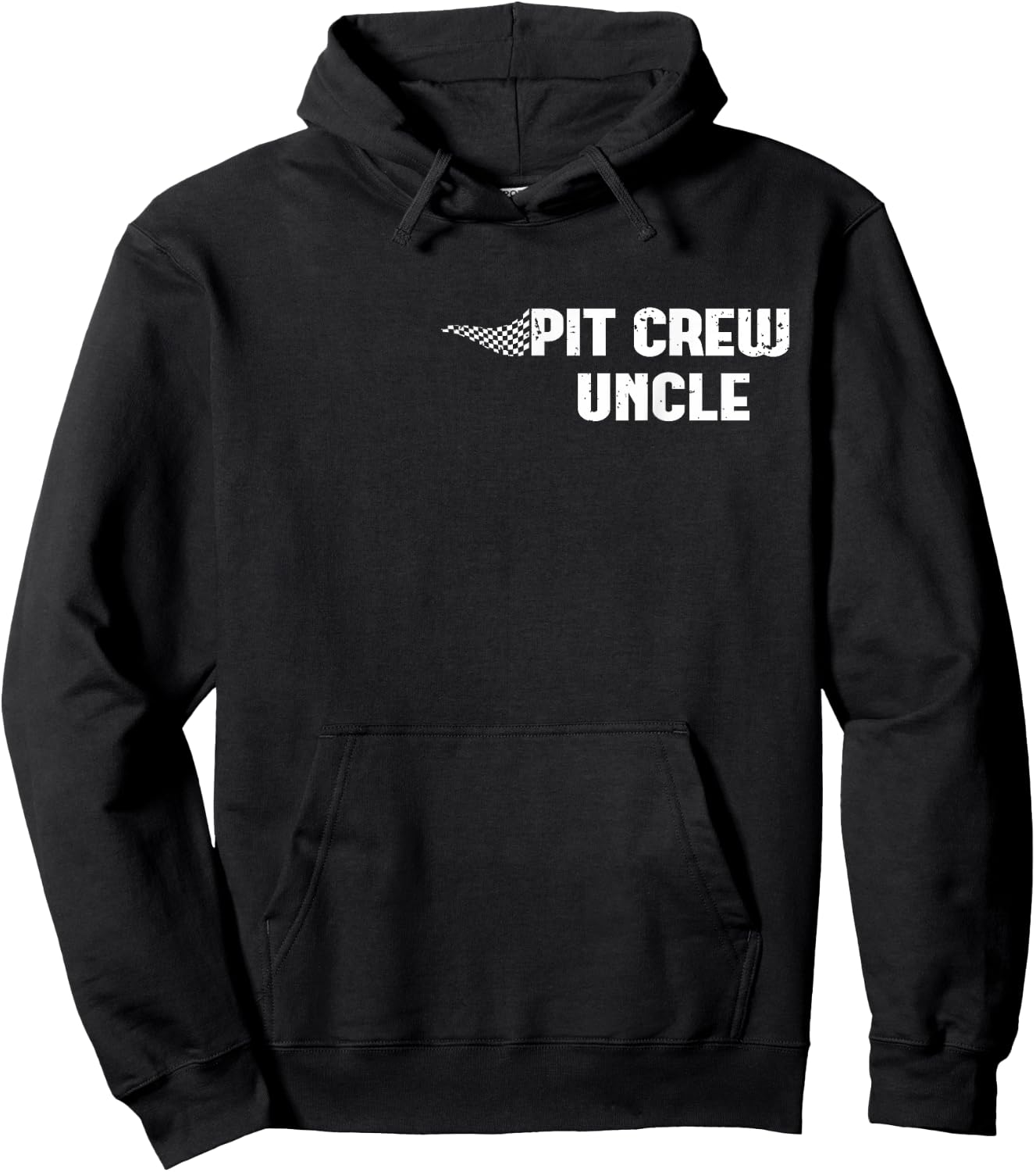 Pit Crew Uncle Racing Car Family Matching Birthday Party Hoodie - Hoodie | Black