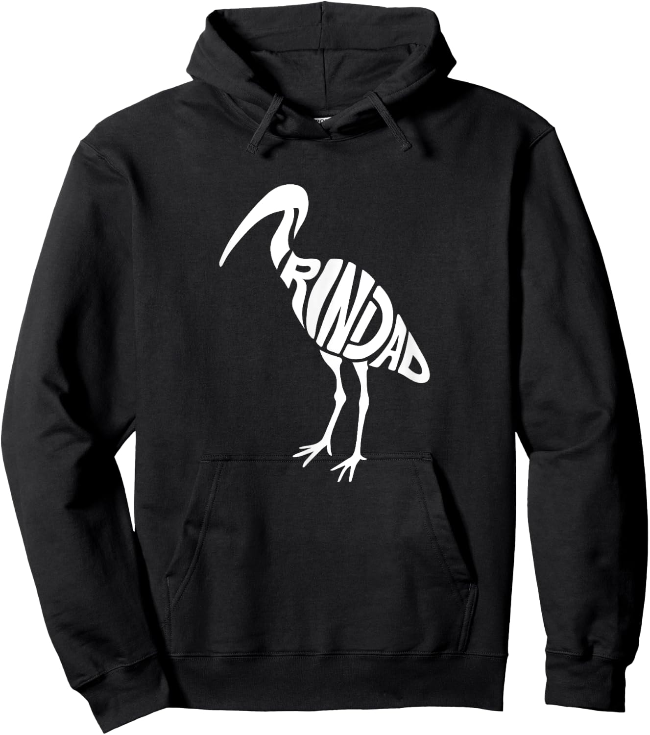 Trinidad and Tobago Scarlet Ibis Bird Word Art - Cute Animal Hoodie - Hoodie | Black